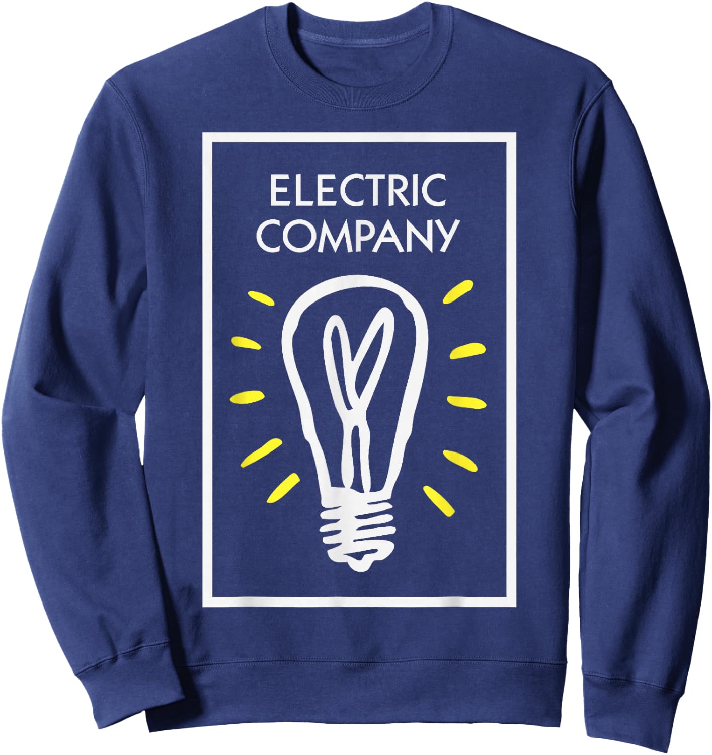 Monopoly Electric Company Icon Boxed Up Logo Sweatshirt - Sweatshirt | Navy