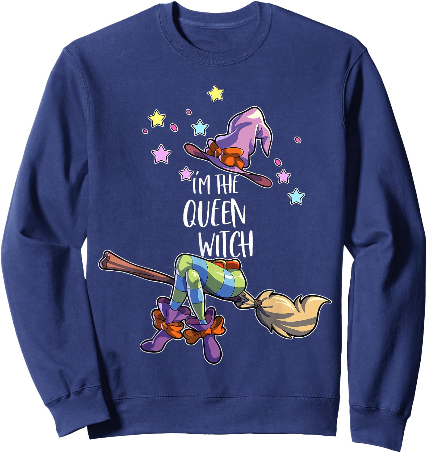 Queen Witch Halloween Group Matching Halloween Sweatshirt - Sweatshirt | Navy