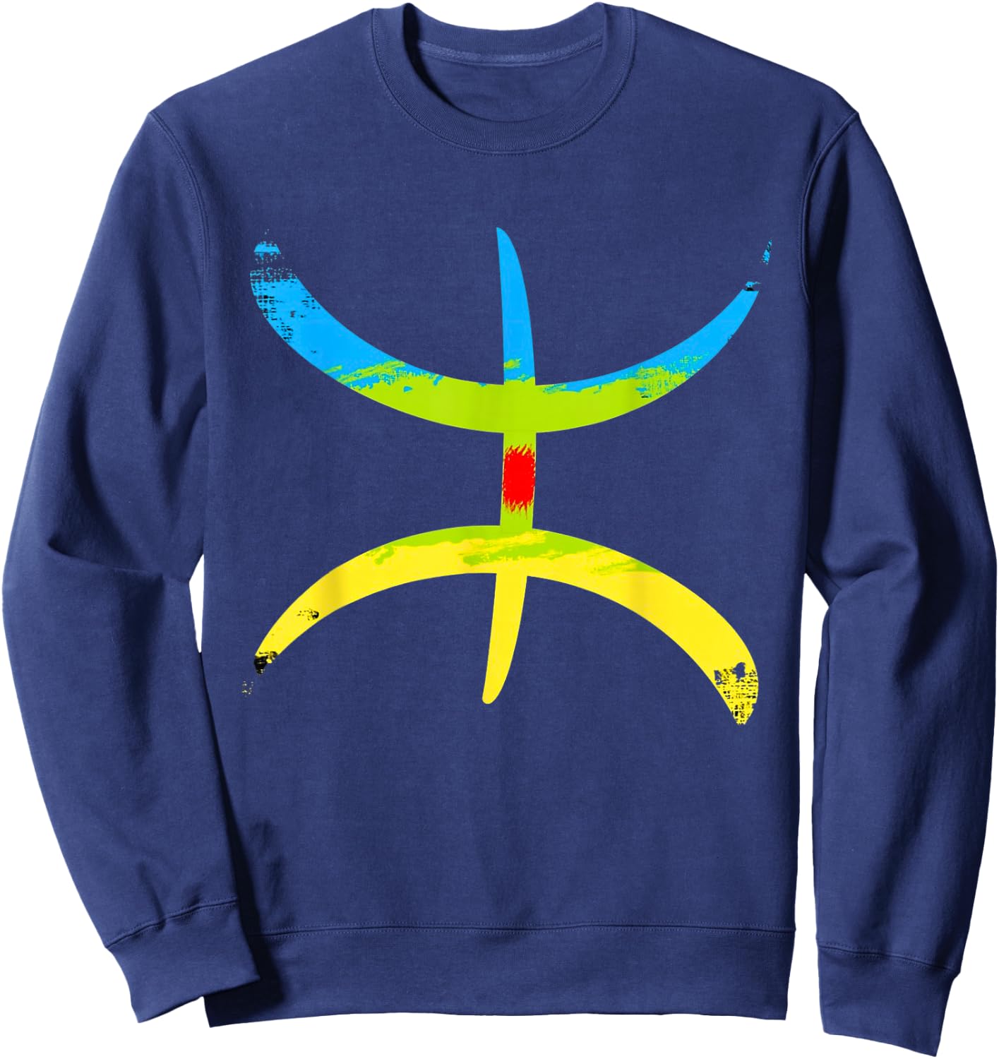 Berber Amazigh Symbol Kabyle Flag Sweatshirt - Sweatshirt | Navy