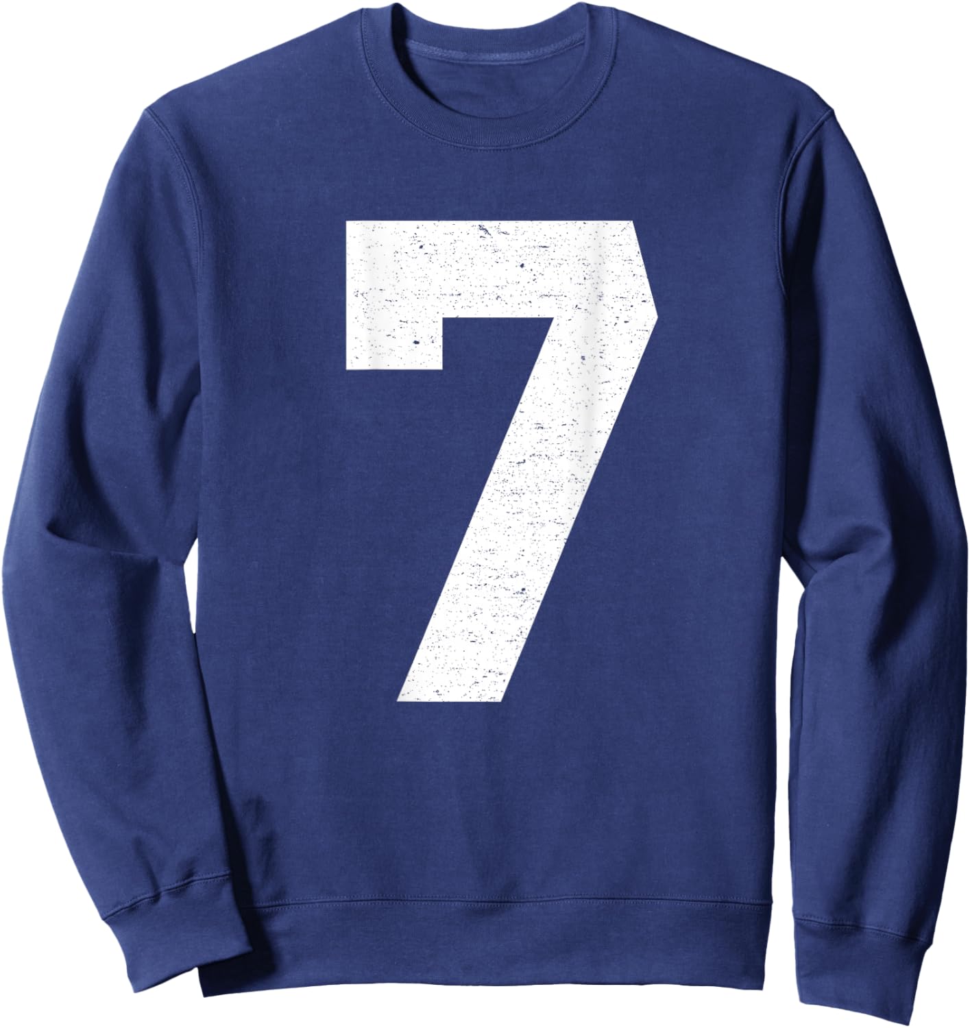 #7 Jersey Uniform Varsity Sports Number, 7th Birthday Sweatshirt - Sweatshirt | Navy