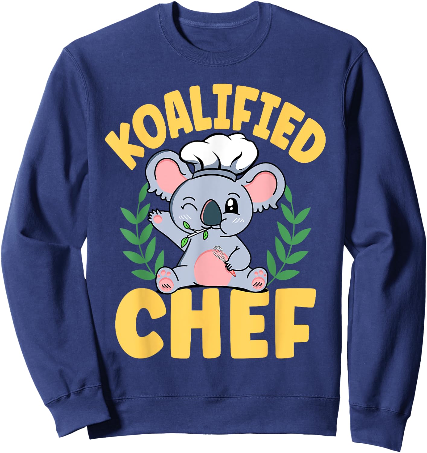 Cute Australian Animal Koala Bears Koalified Chef Sweatshirt - Sweatshirt | Navy
