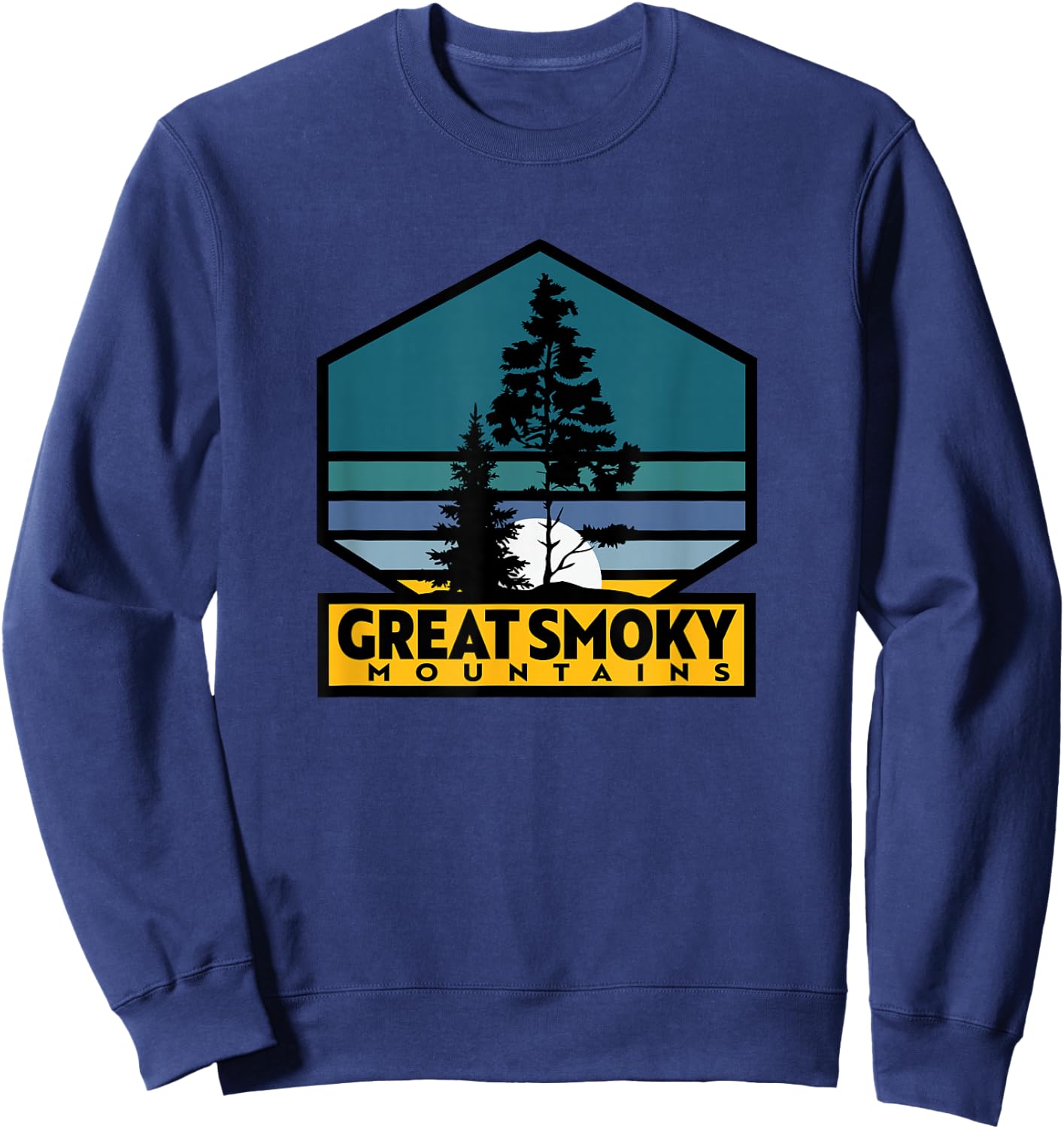 Great Smoky Mountains National Park Pines Sweatshirt - Sweatshirt | Navy