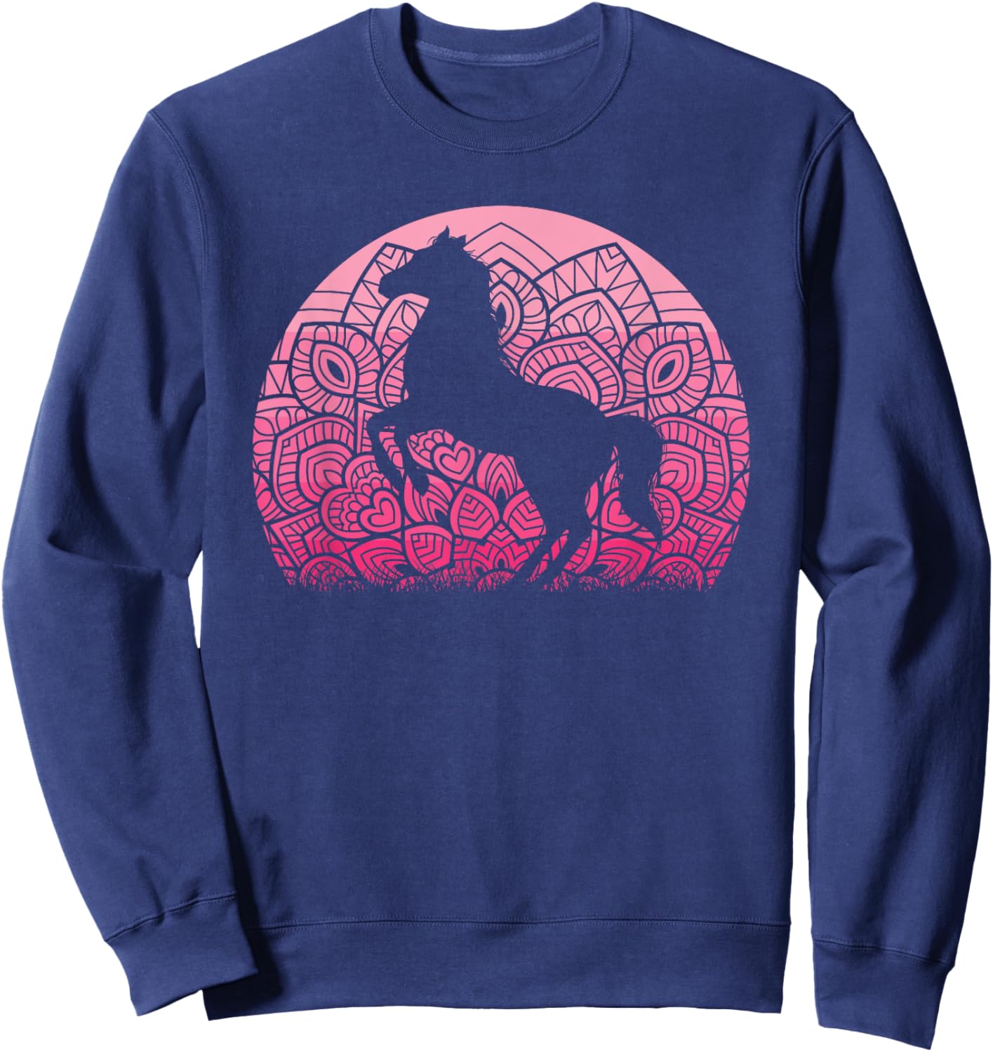 Horse Lover Horseback Riding Western Cowgirl Women Girls Sweatshirt - Sweatshirt | Navy