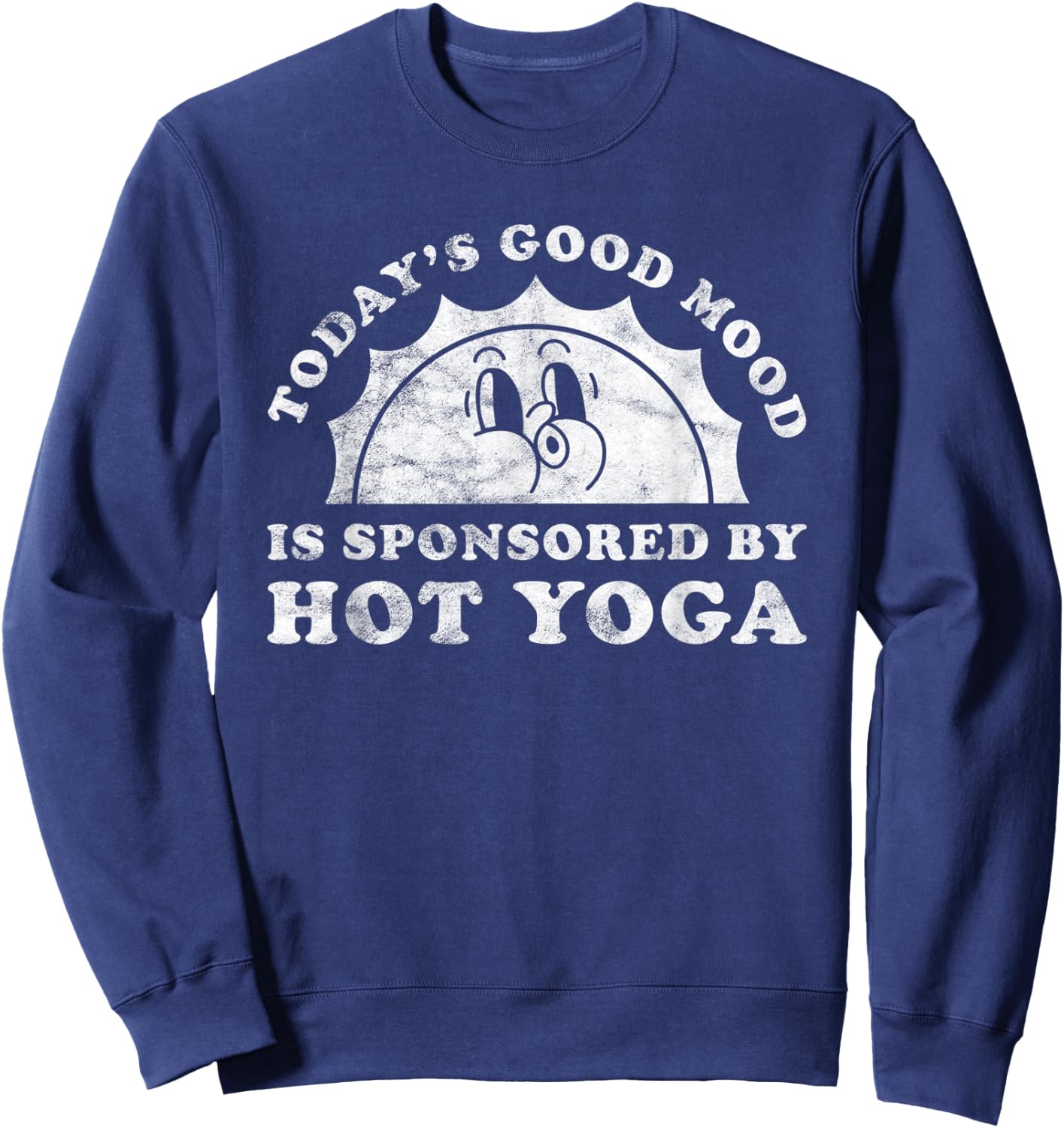 Funny Cute Retro Vintage Hot Yoga Sweatshirt - Sweatshirt | Navy
