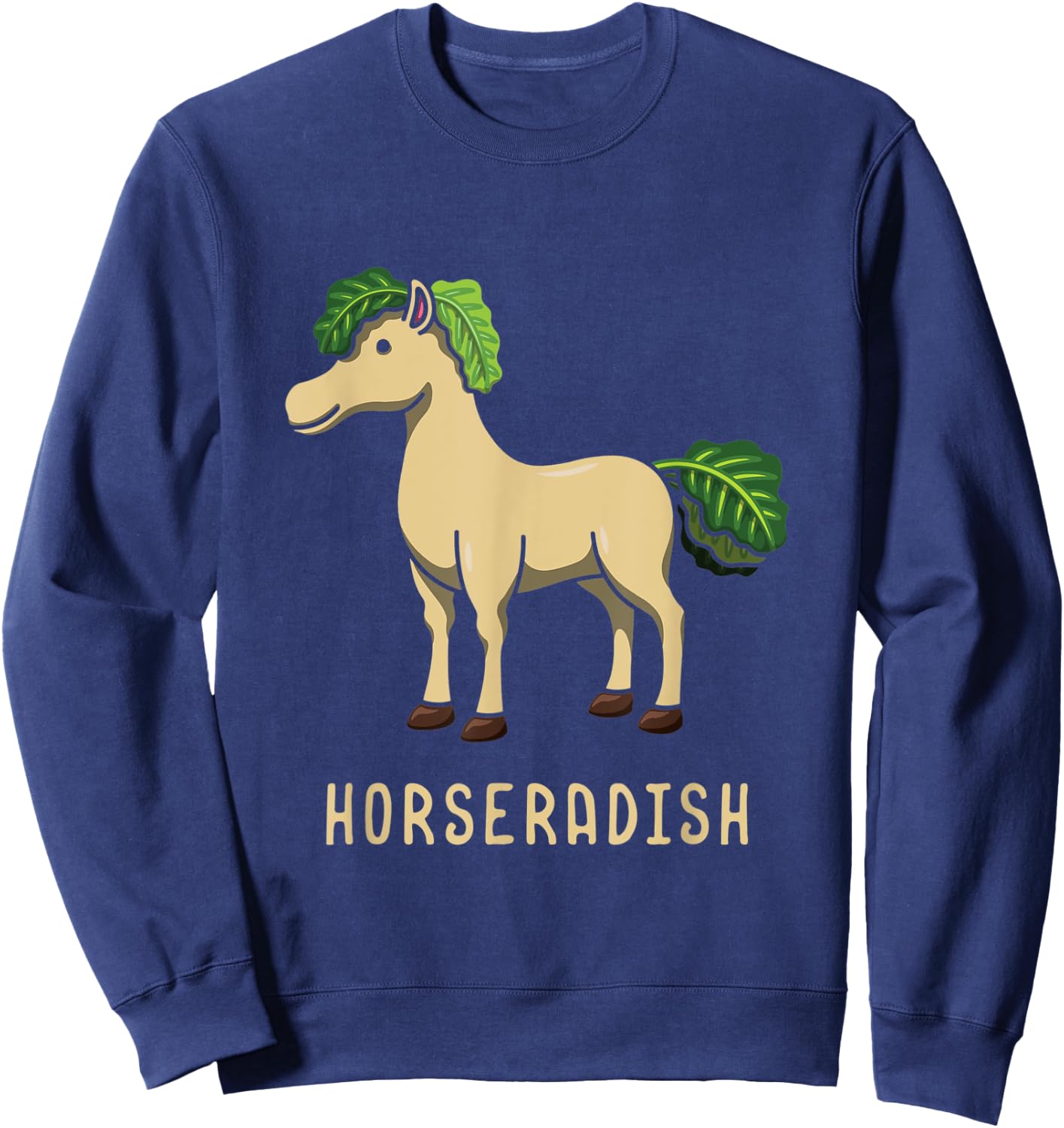 Horseradish Horse Whisperer Animal Farming Radish Vegetable Sweatshirt - Sweatshirt | Navy