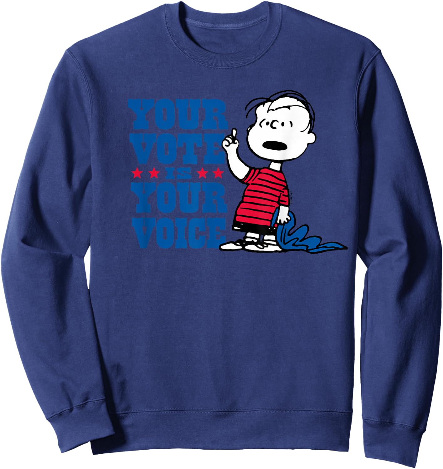 Peanuts - Your Vote Is Your Voice Sweatshirt - Sweatshirt | Navy