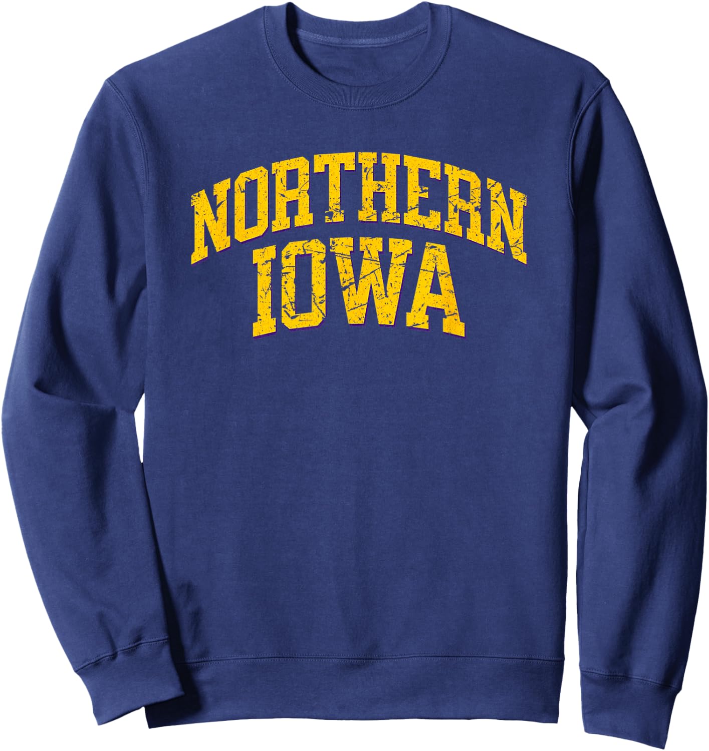 Northern Iowa - Throwback Design - Vintage Worn Classic Sweatshirt - Sweatshirt | Navy