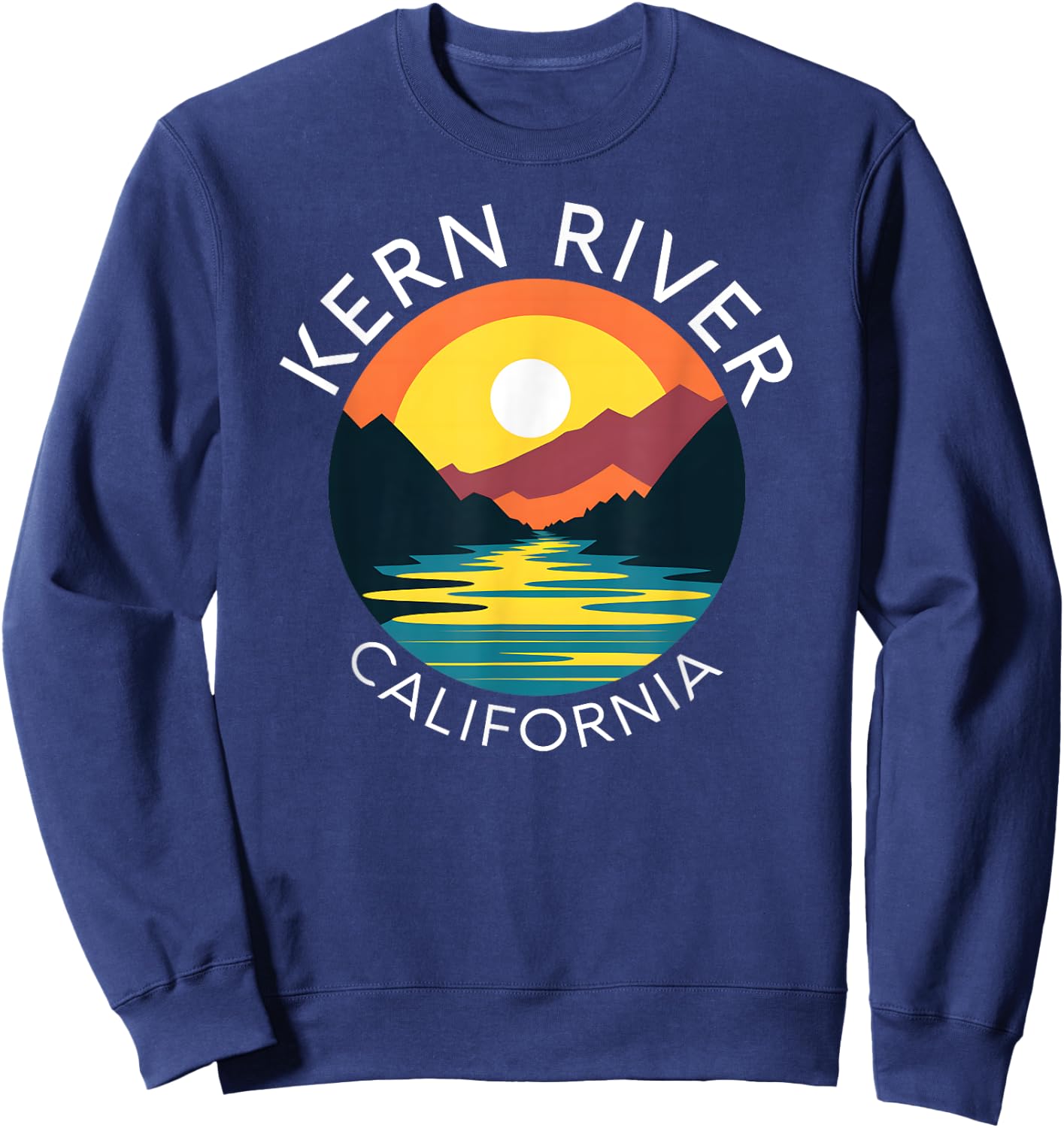 Kern River California Sequoia Forest Kernville Retro Camping Sweatshirt - Sweatshirt | Navy