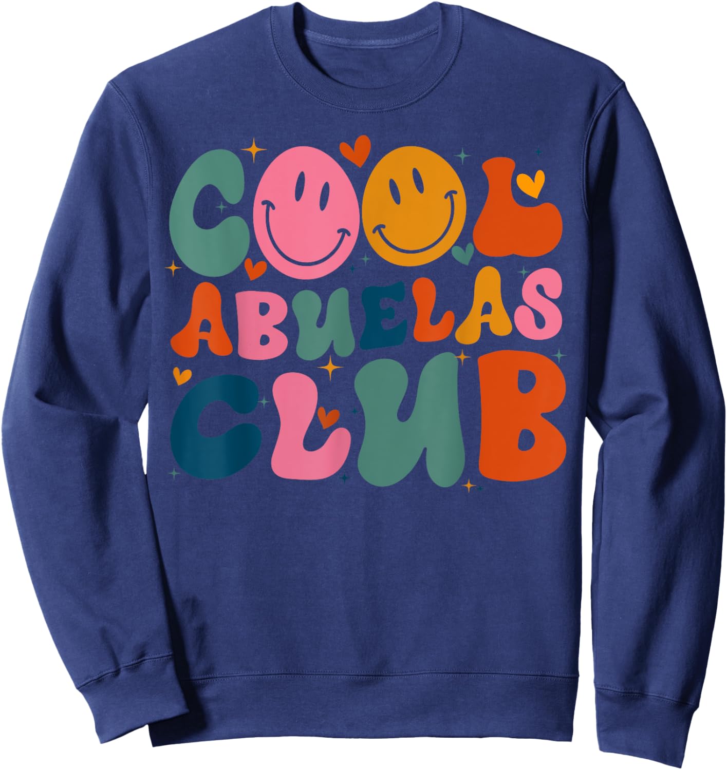 Cool Abuelas Club Groovy Retro Mother's Day New Grandma Sweatshirt - Sweatshirt | Navy