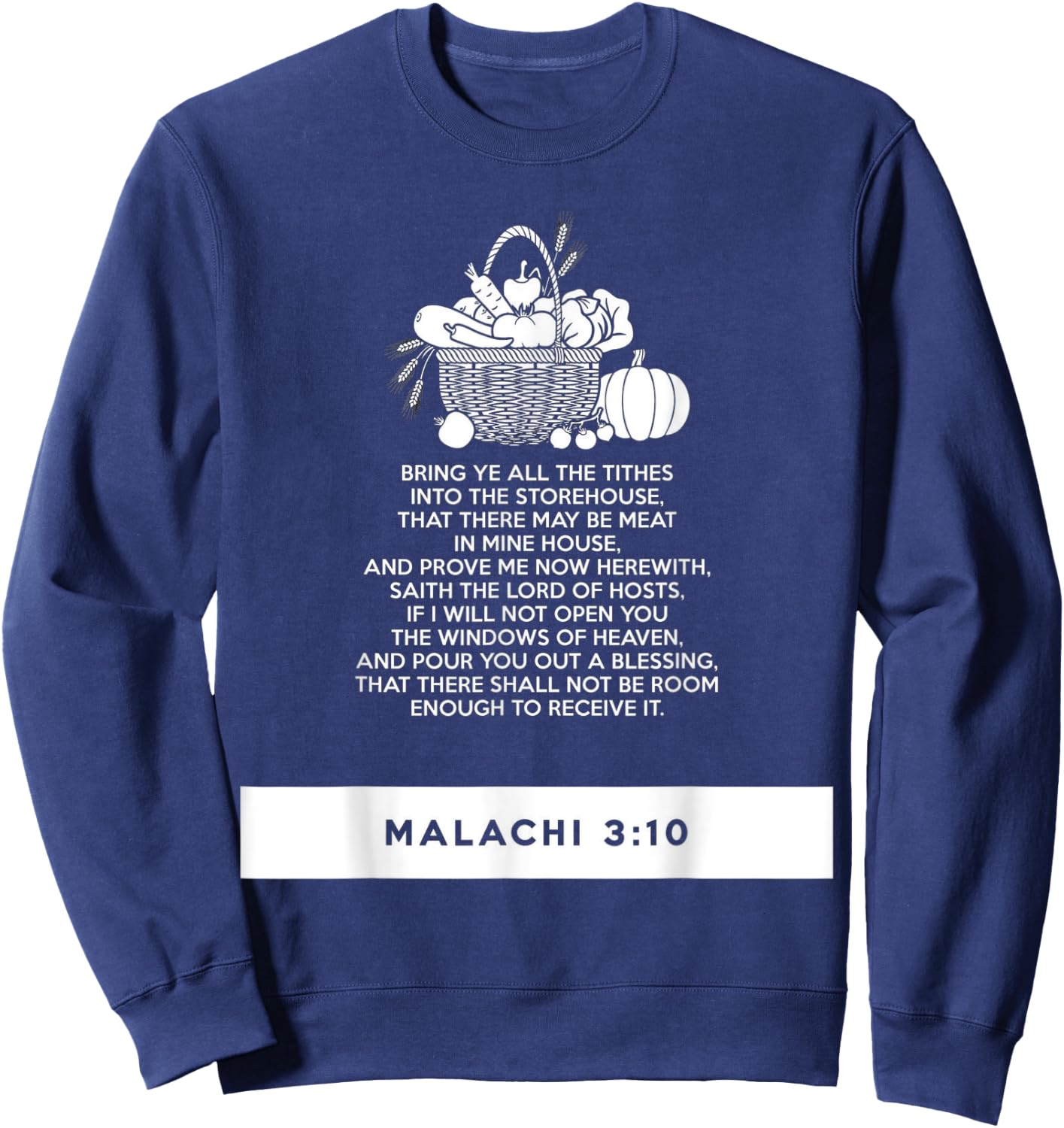 proverbs bible study Malachi 3 10 Sweatshirt - Sweatshirt | Navy
