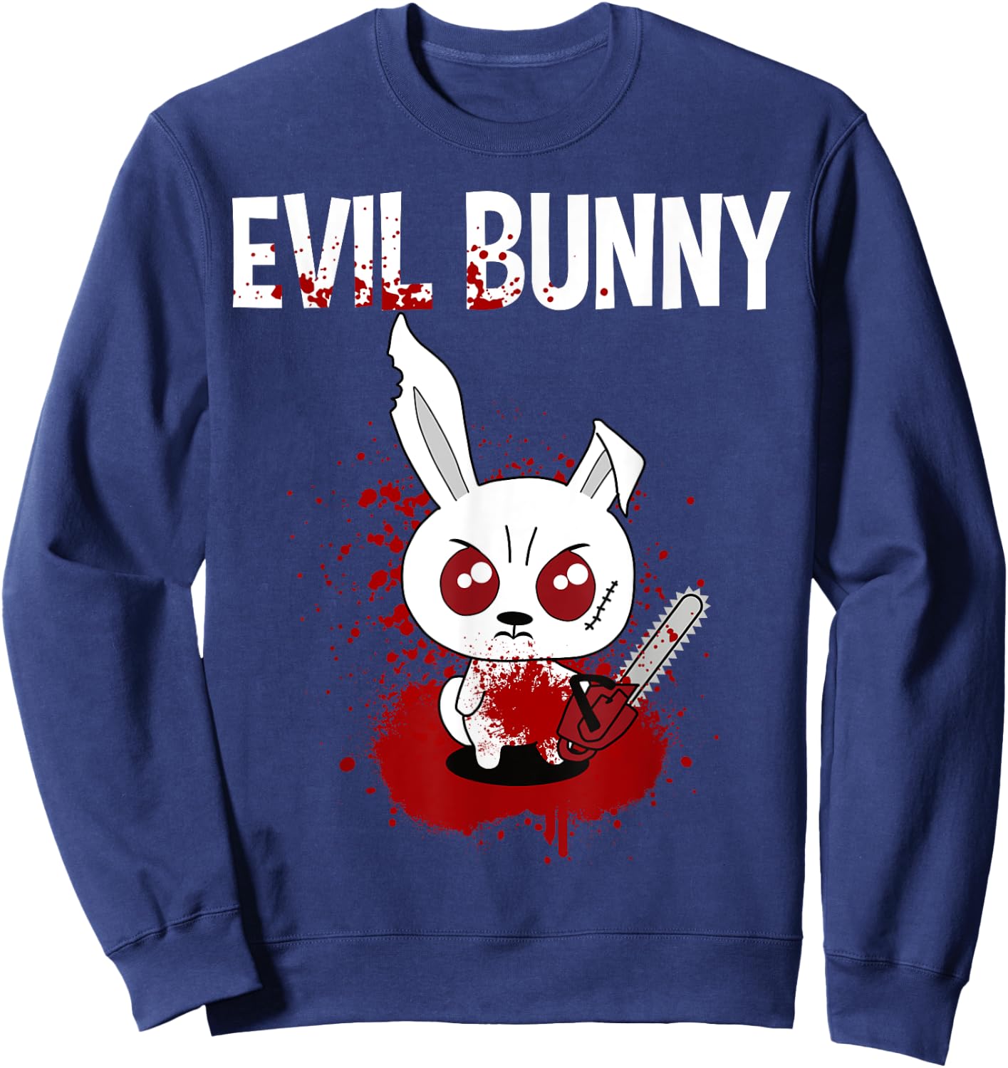 Funny - Evil Bunny Sweatshirt - Sweatshirt | Navy