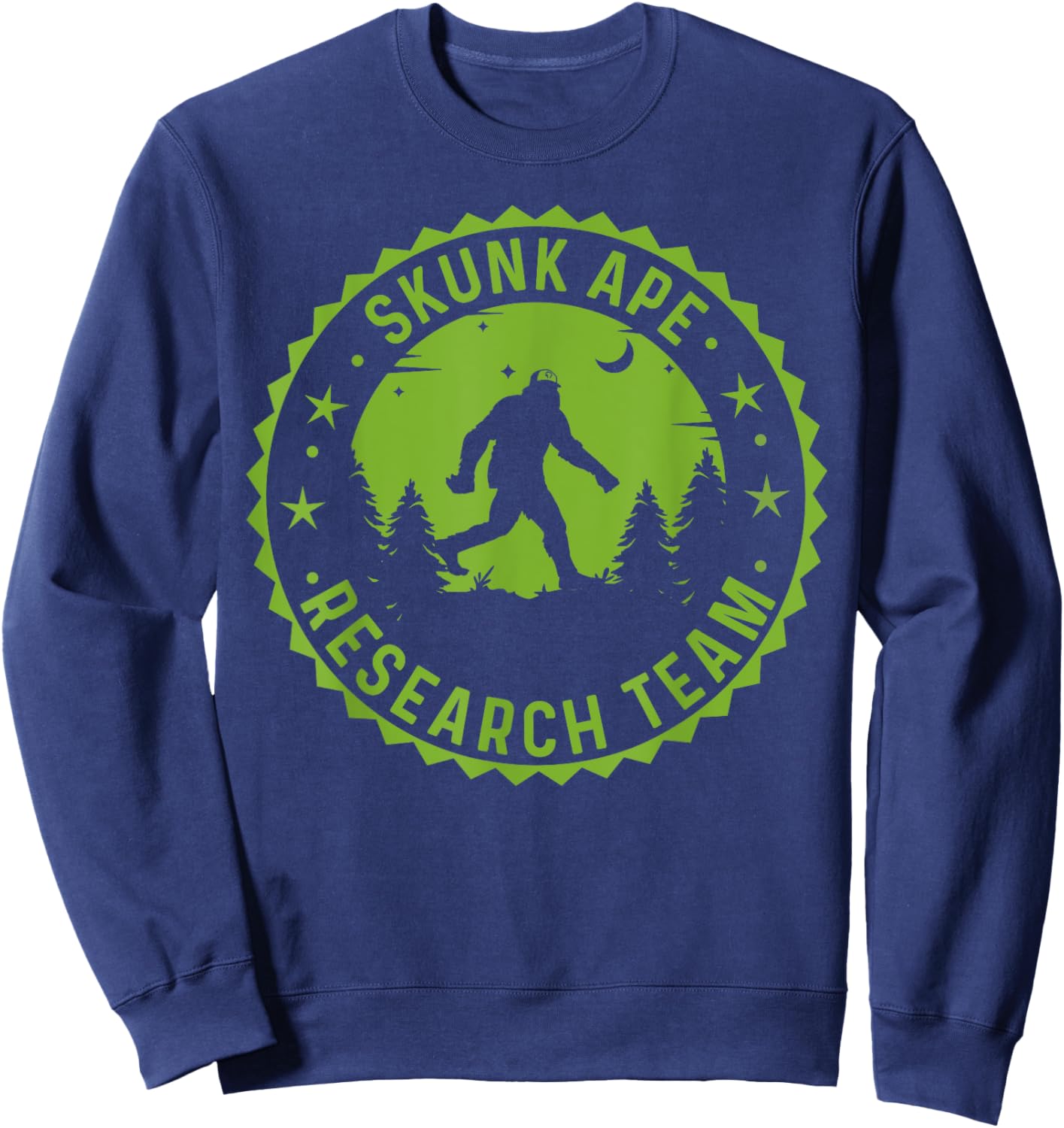 Skunk Ape Shirt Bigfoot Shirt Funny Bigfoot shirts Bigfoot Sweatshirt - Sweatshirt | Navy