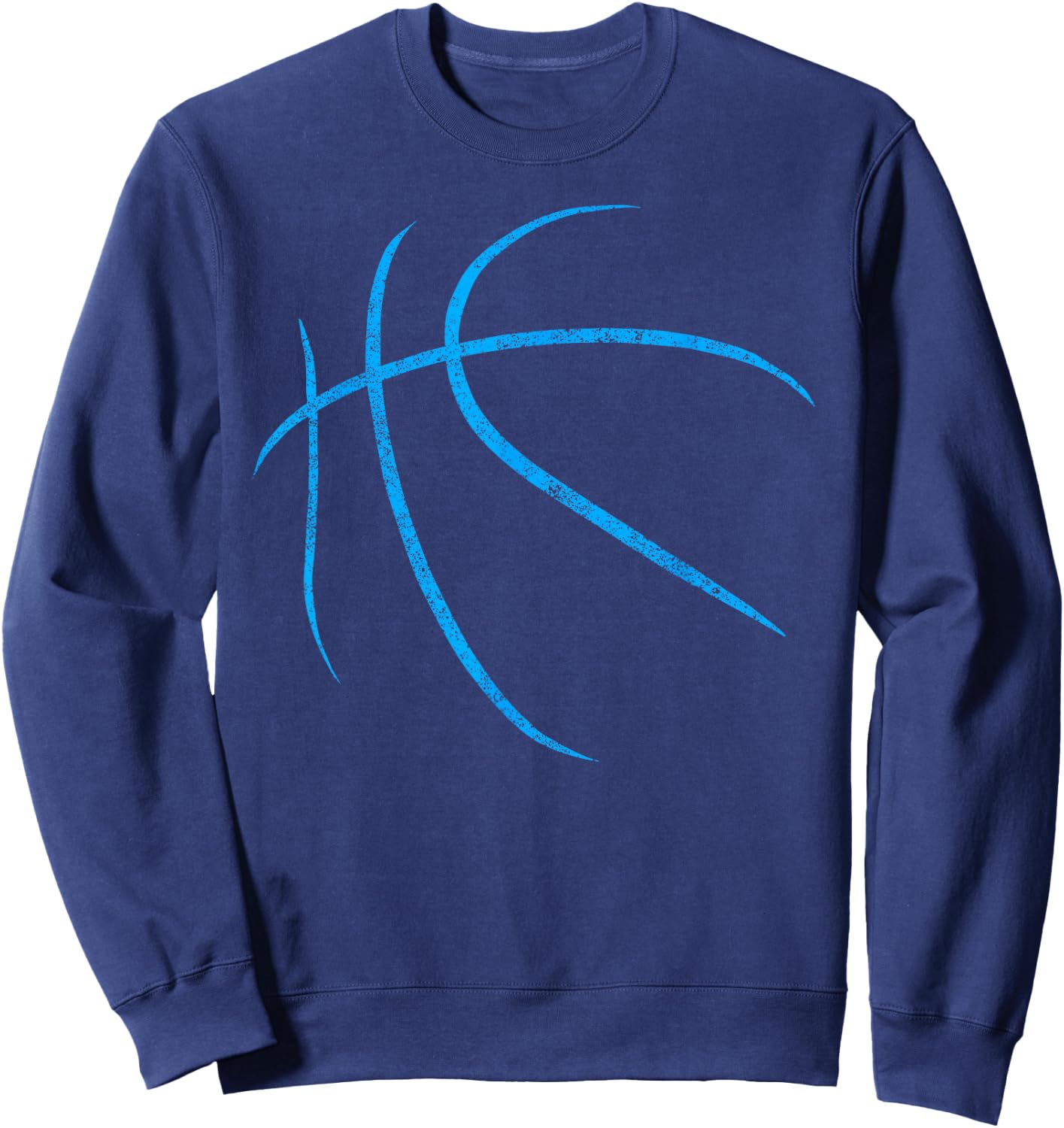 Blue basketball ball minimalist sports Sweatshirt - Sweatshirt | Navy