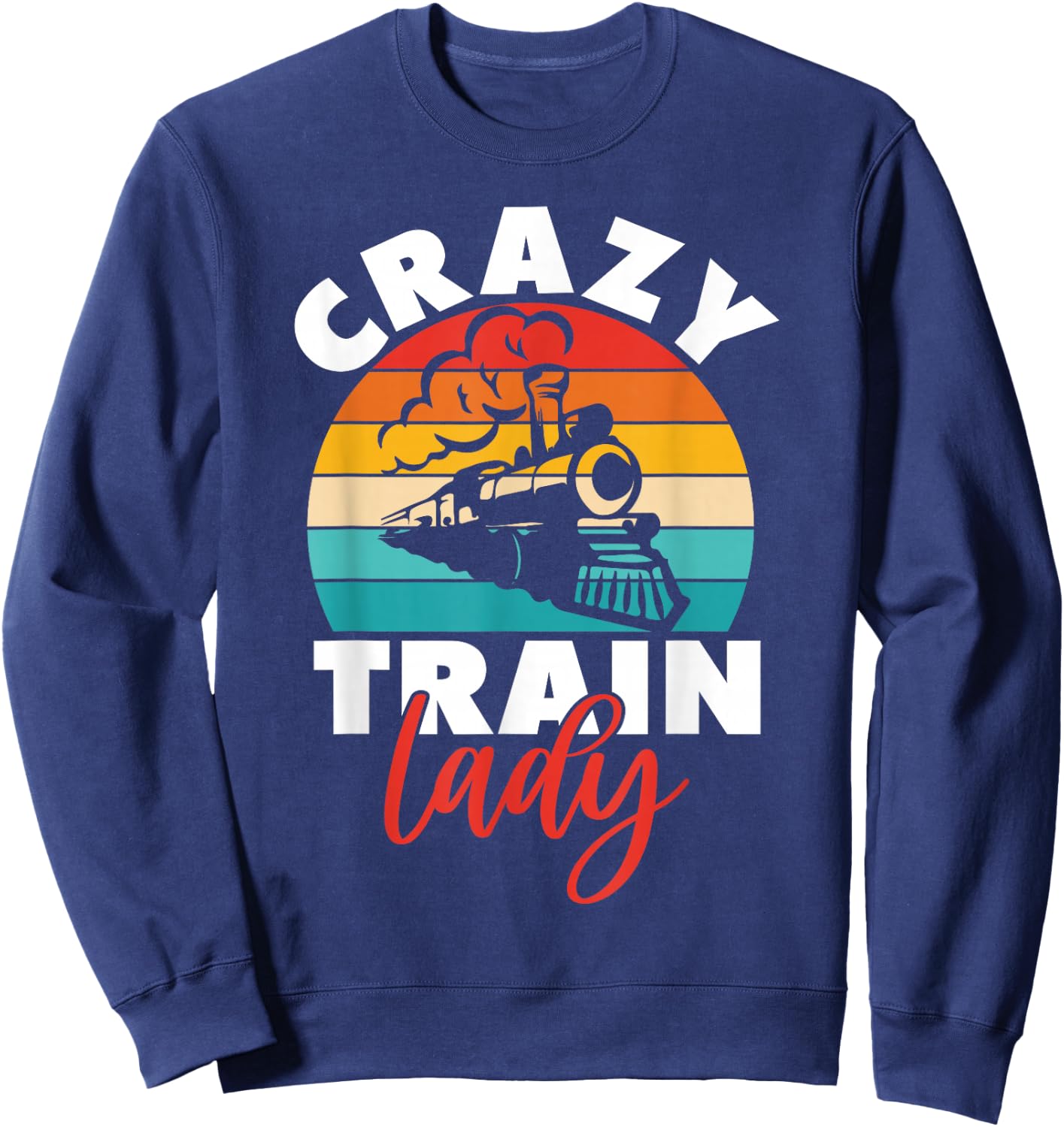 Crazy Train Lady Train Driver Sweatshirt - Sweatshirt | Navy