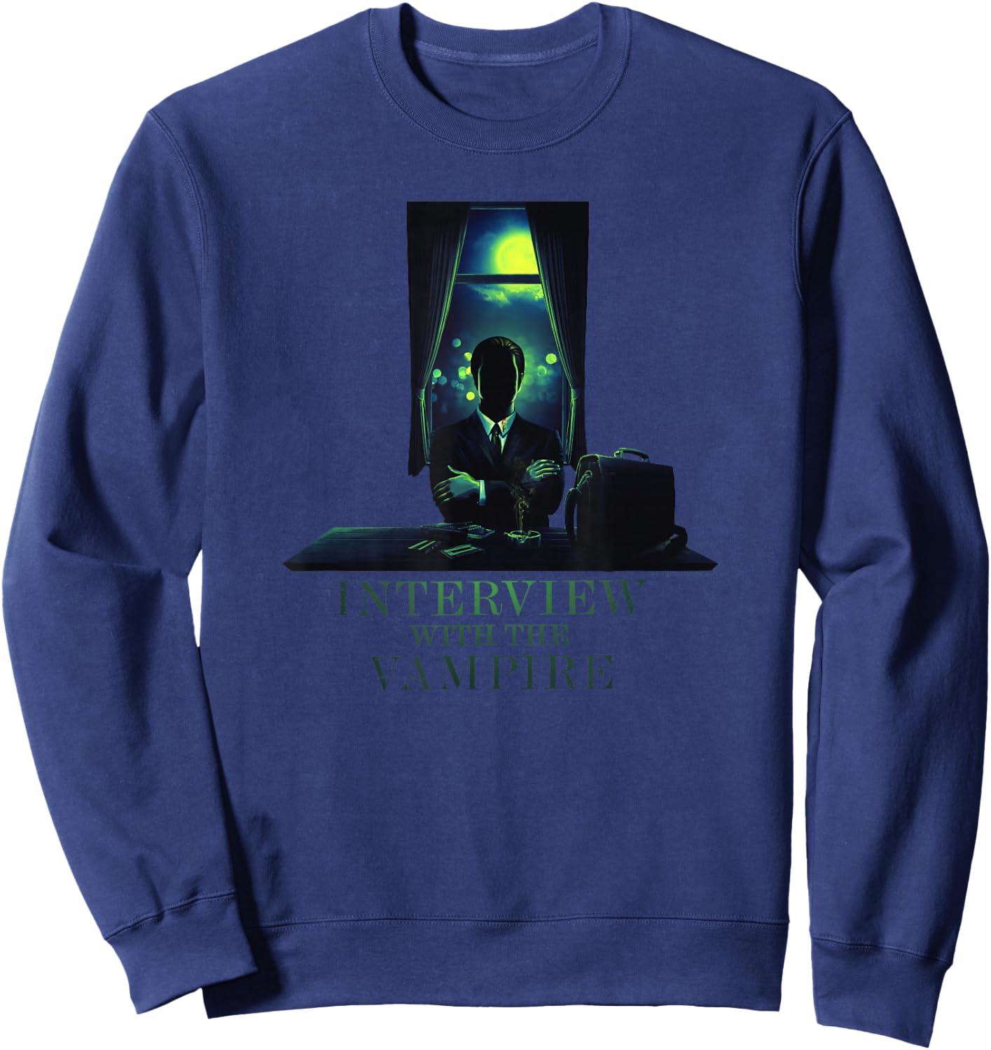 WB100 Interview with The Vampire Louis Midnight Silhouette Sweatshirt - Sweatshirt | Navy