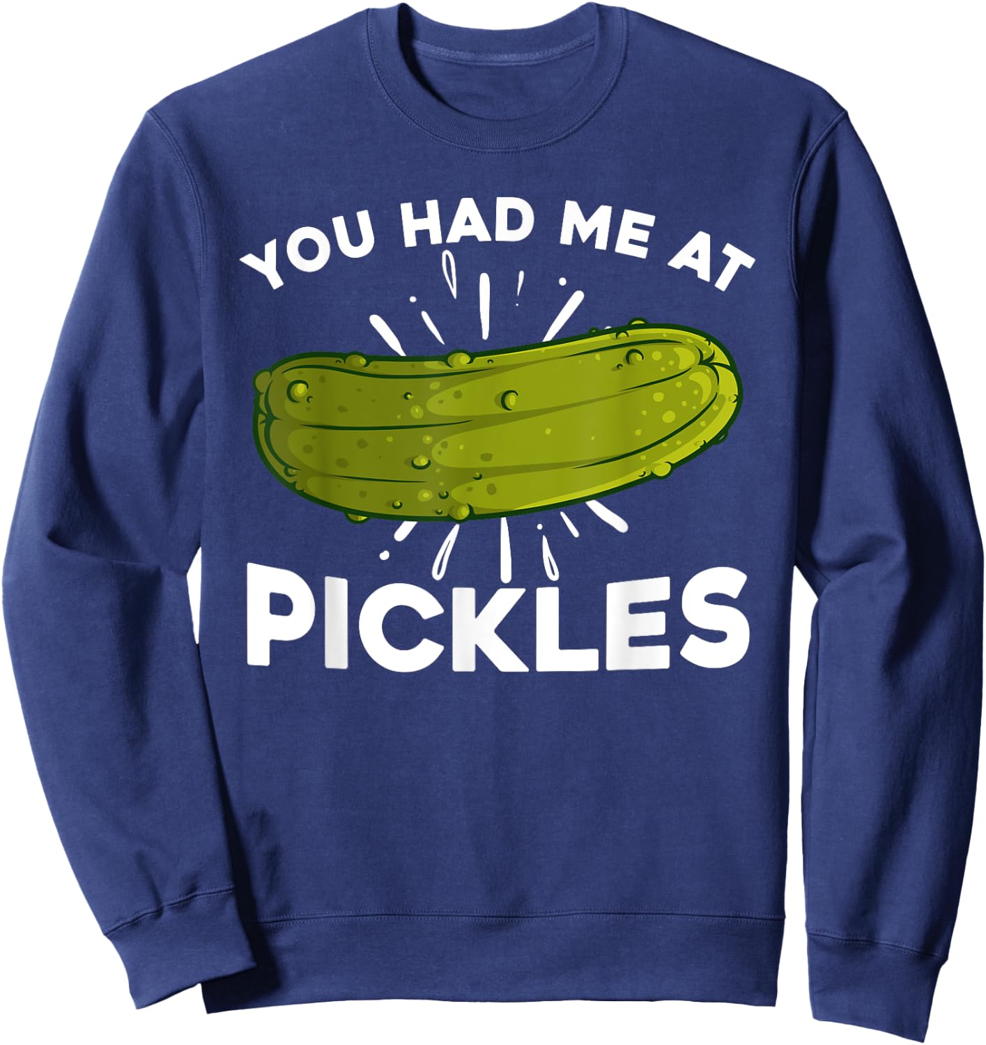 Cool Pickle Art Women Kids Pickled Cucumber Lovers Sweatshirt - Sweatshirt | Navy