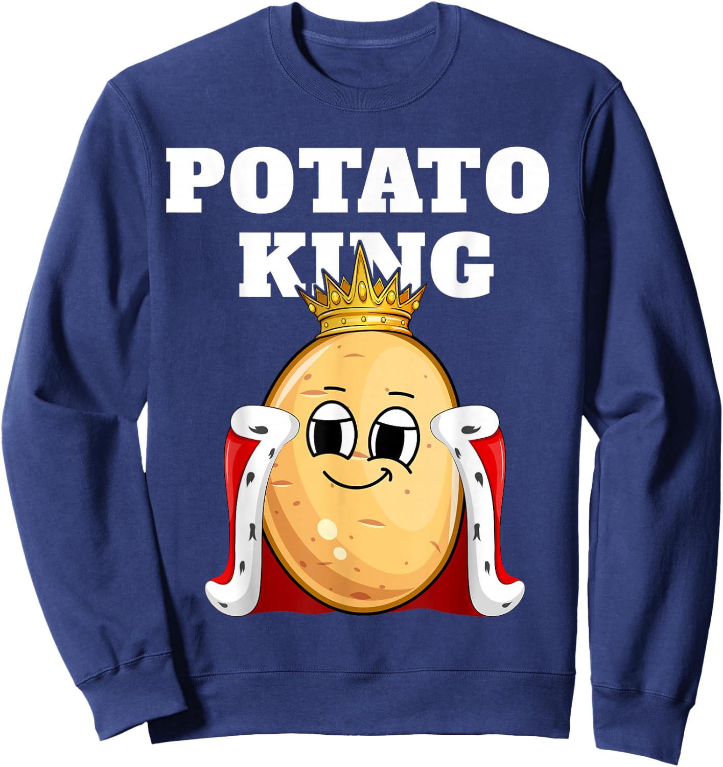 Potato King | Potato Design | Boys Potato Sweatshirt - Sweatshirt | Navy