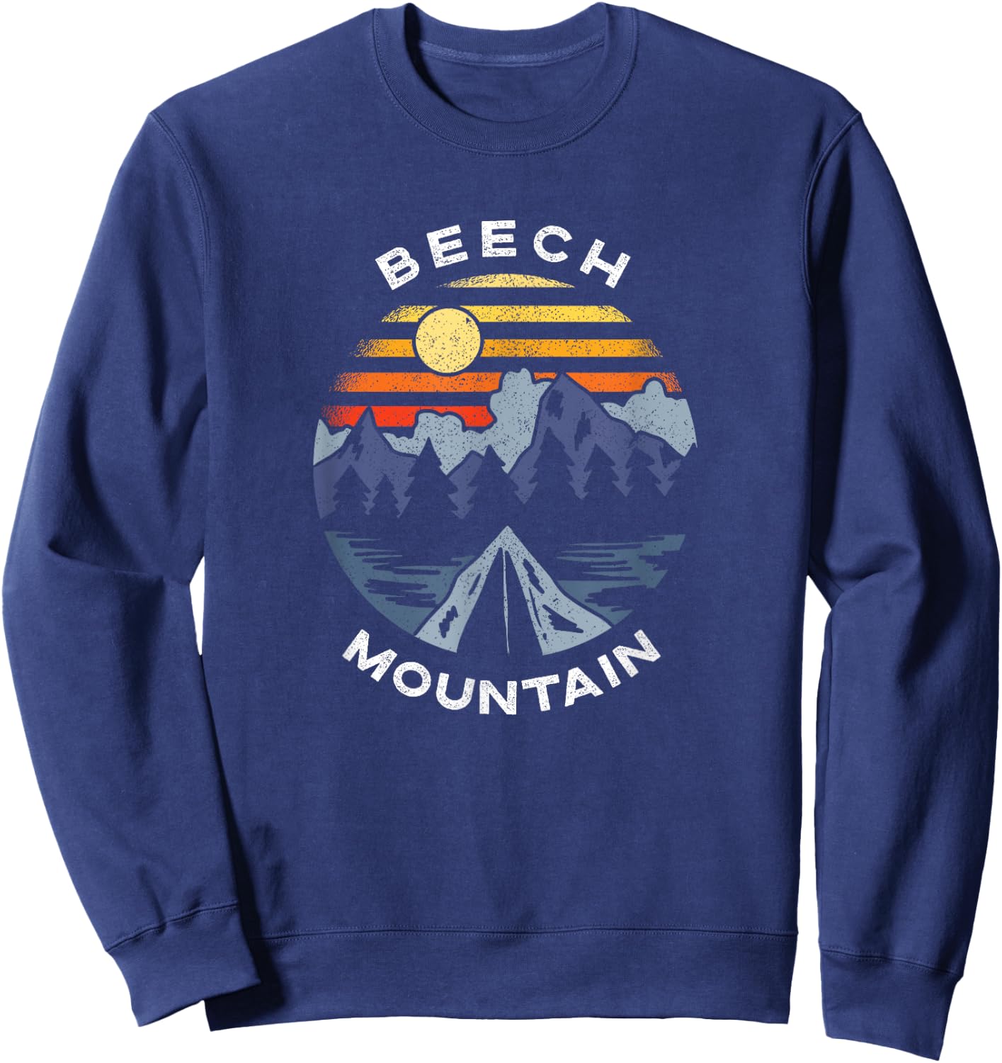 Beech Mountain North Carolina Mountains Vacation Souvenir Sweatshirt - Sweatshirt | Navy