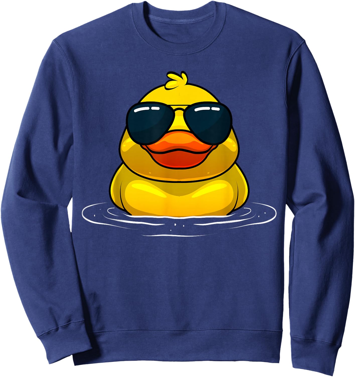 Cool Duck Women Kids Rubber Duck Lovers Sunglasses Sweatshirt - Sweatshirt | Navy
