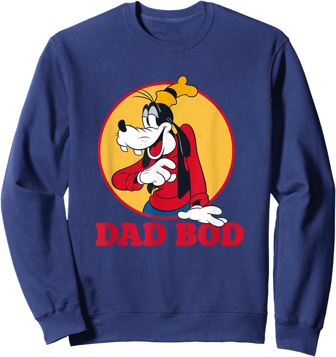 Disney Mickey And Friends Father's Day Dad Bod Goofy Vintage Sweatshirt - Sweatshirt | Navy