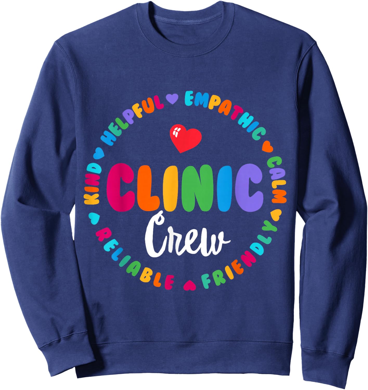 Clinic Crew For School Nurse Appreciation Week Back School Sweatshirt - Sweatshirt | Navy