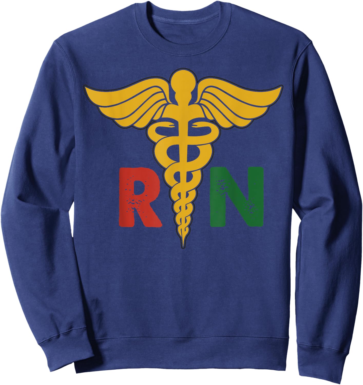 RN Nurse Black History Juneteenth Pride Afro girls African Sweatshirt - Sweatshirt | Navy