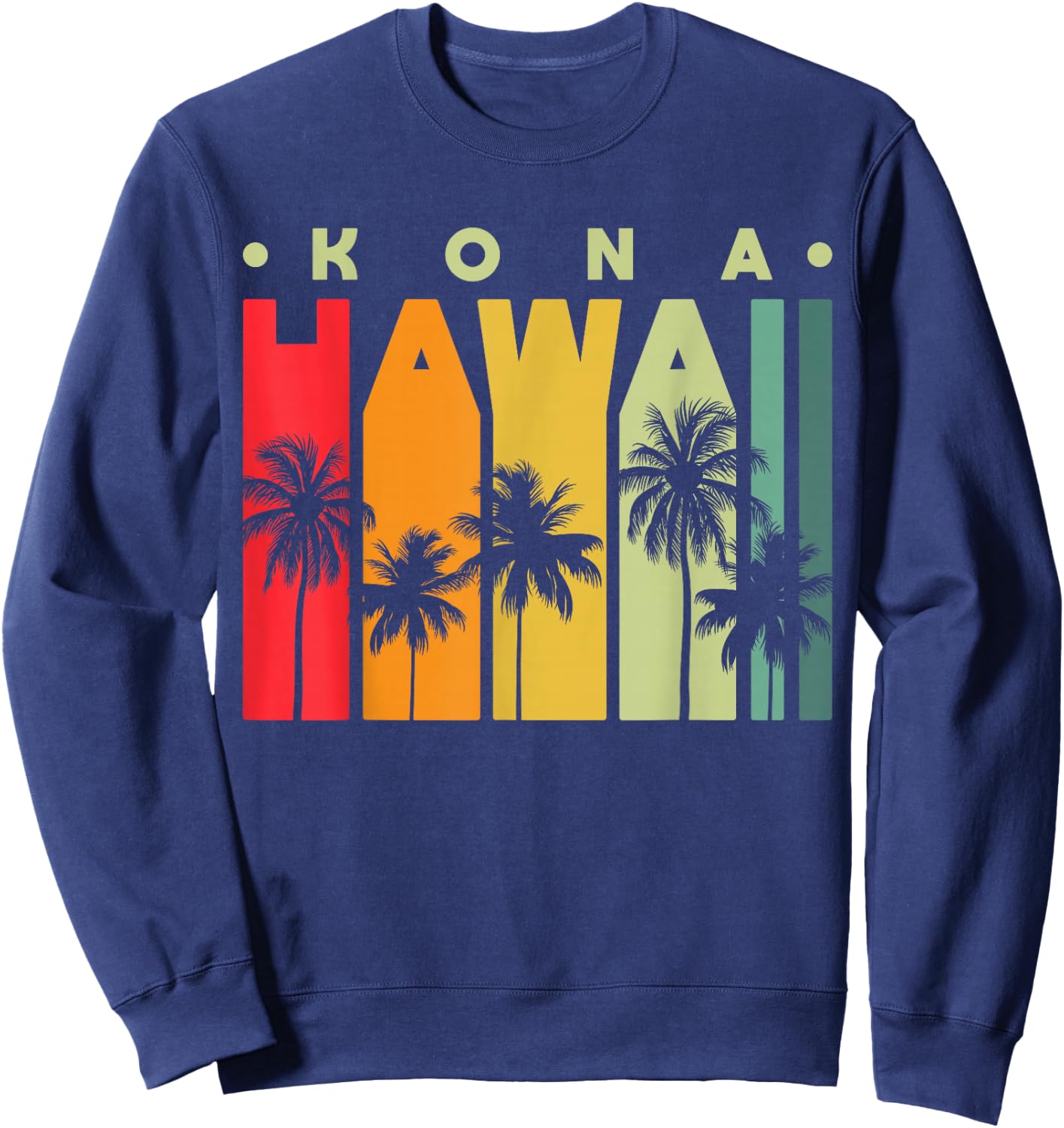 Islands Vintage Souvenir Kona Hawaii Sweatshirt - Sweatshirt | Navy