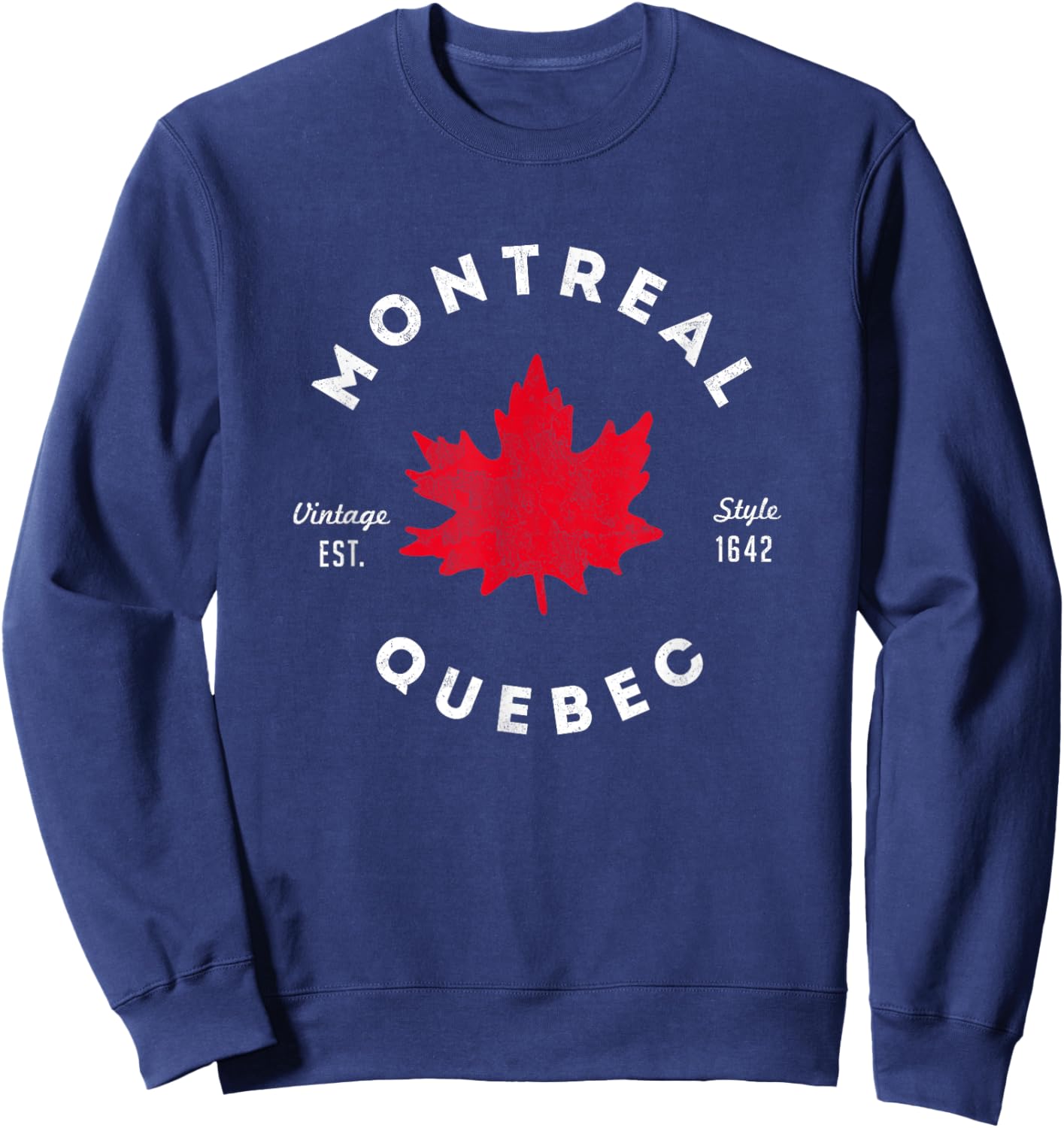 Montreal Canada Quebec Classic Vintage Retro Sweatshirt - Sweatshirt | Navy
