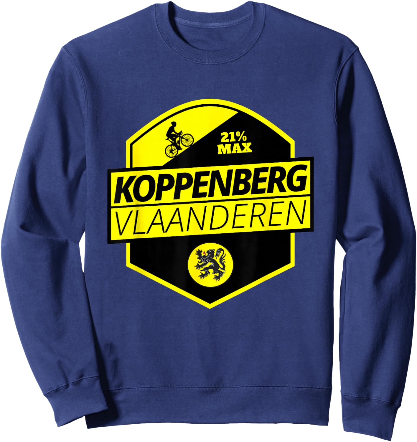 Koppenberg Cycling In Flanders Belgium Cobbled Climb Cyclist Sweatshirt - Sweatshirt | Navy