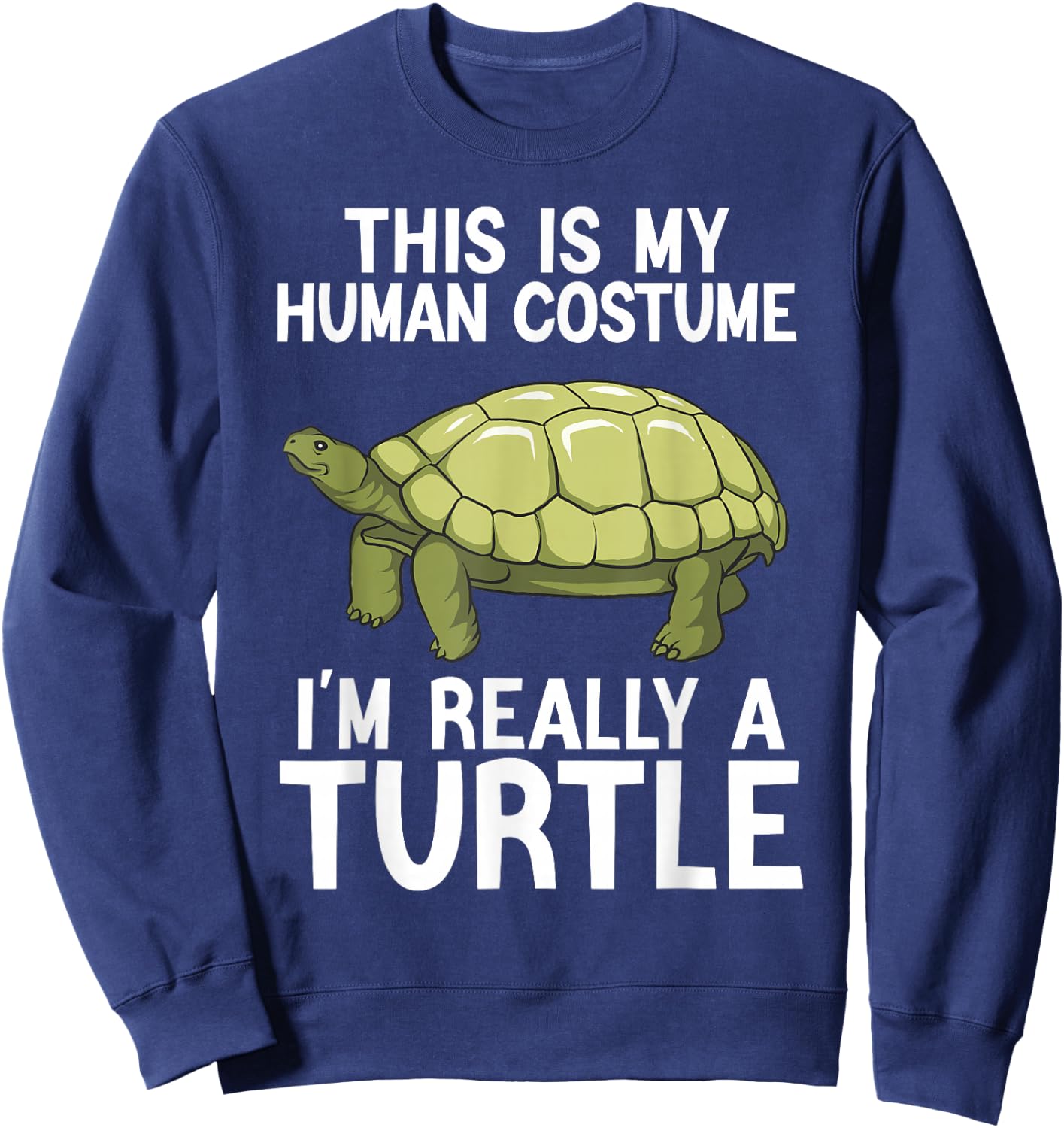 Simple Halloween Costumes Women Funny Turtle Costume Sweatshirt - Sweatshirt | Navy