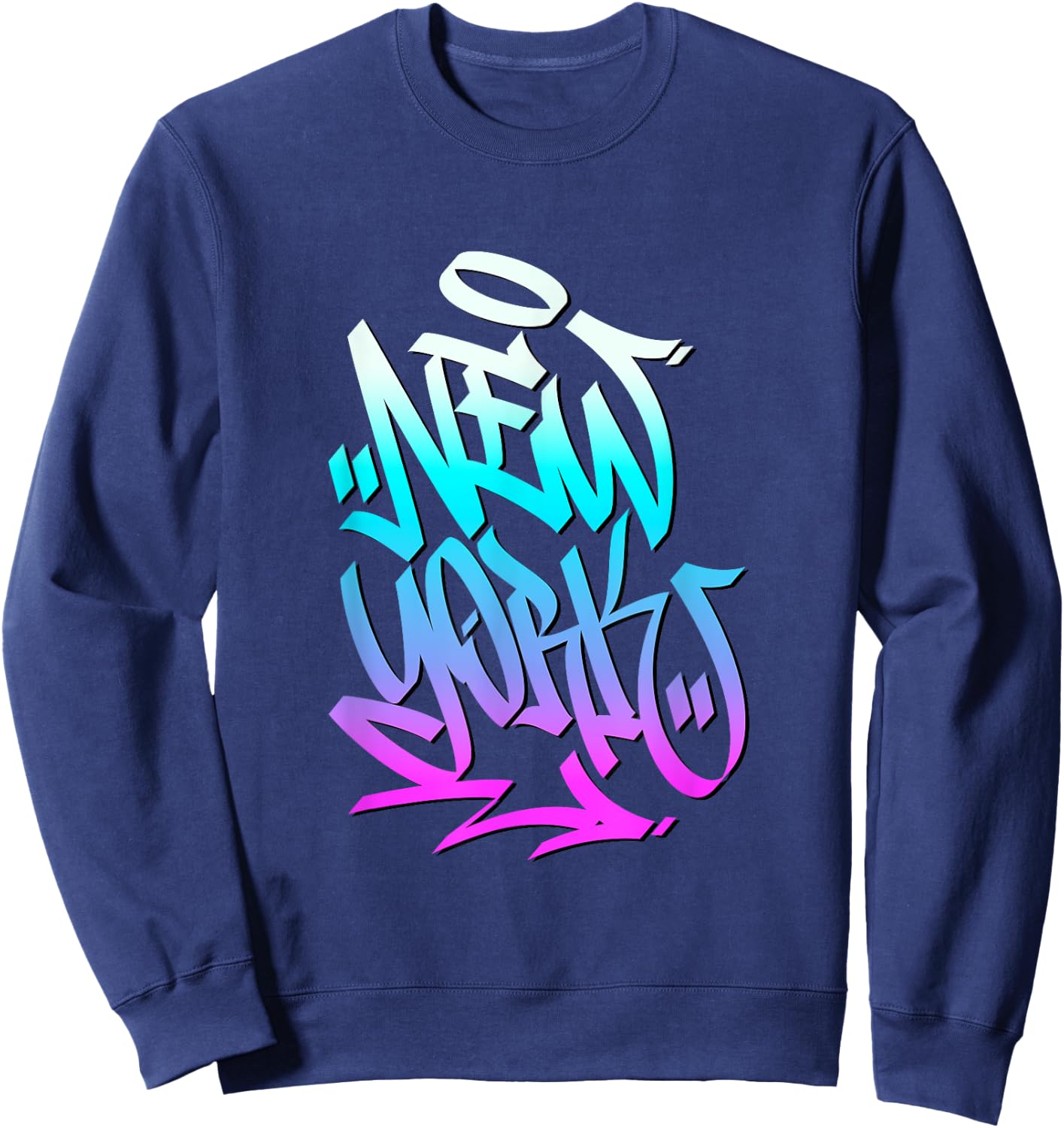 New York City Graffiti Art Style Illustration Graphic Design Sweatshirt - Sweatshirt | Navy