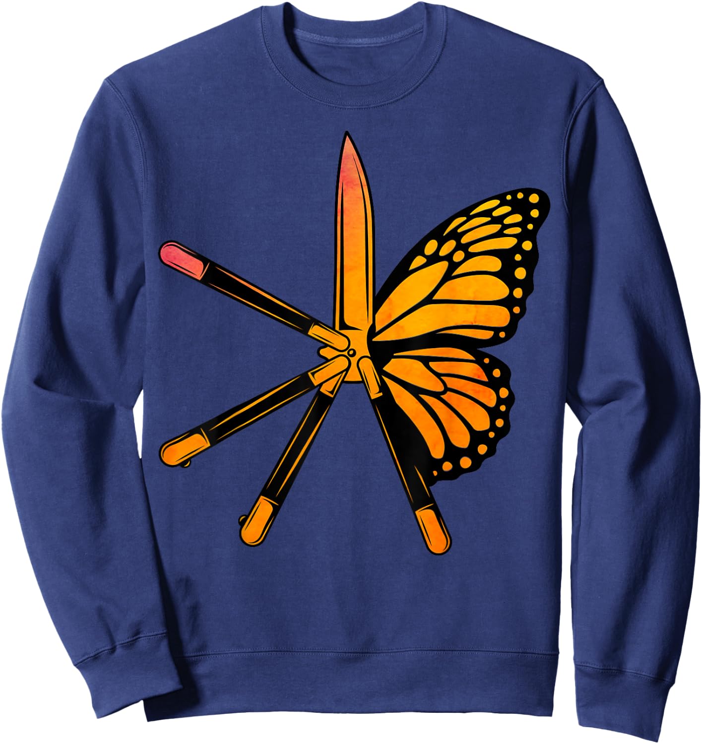 Butterfly Knife Balisong Quote Sweatshirt - Sweatshirt | Navy