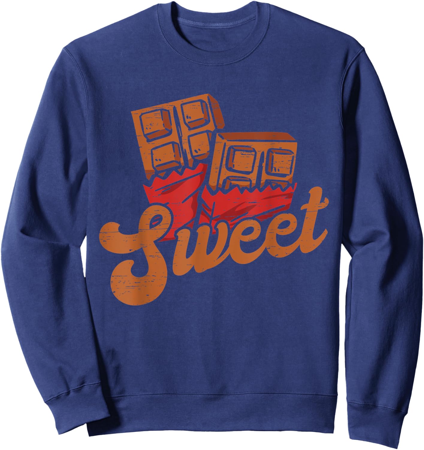 Sweet Chocolate Sweet Cocoa Dark Bar Lover Sweatshirt - Sweatshirt | Navy