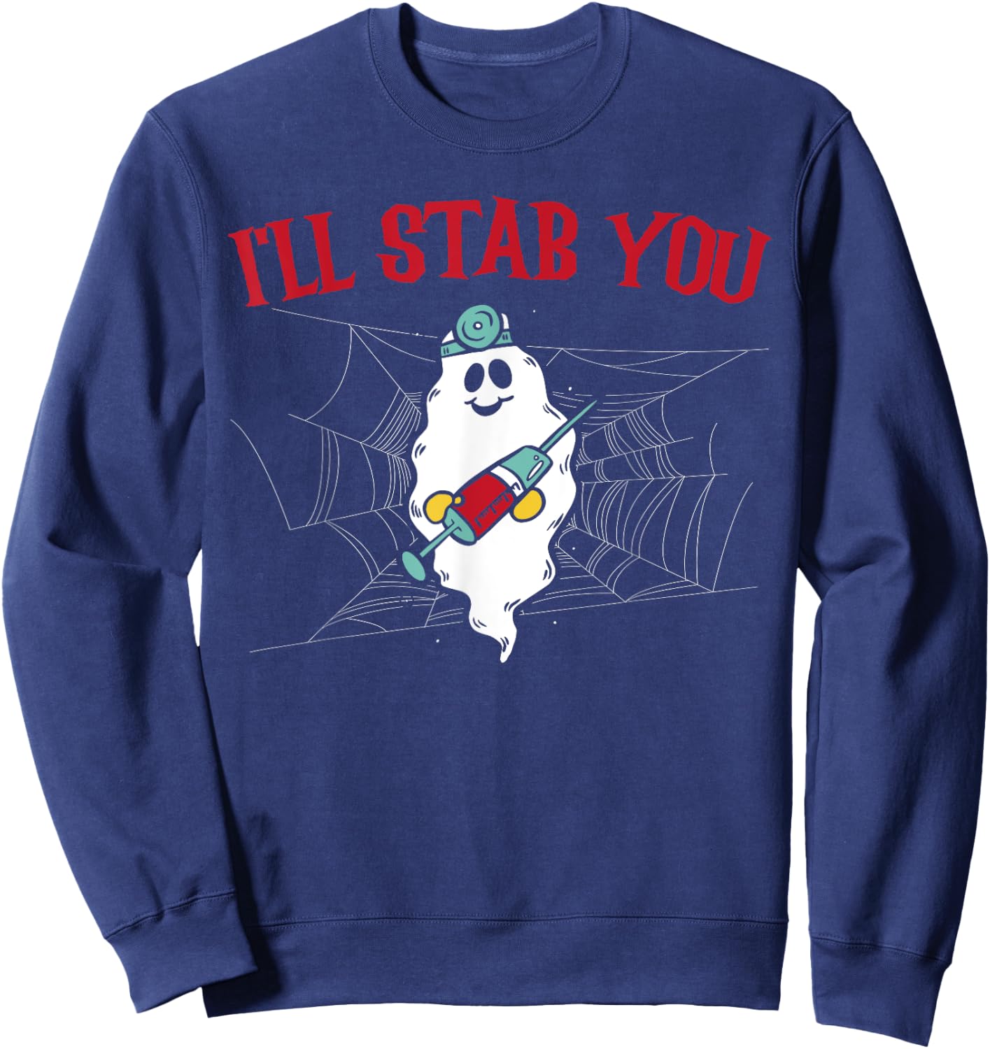 Medical Halloween Trick Or Treat Healthcare Doctor Nurse Sweatshirt - Sweatshirt | Navy