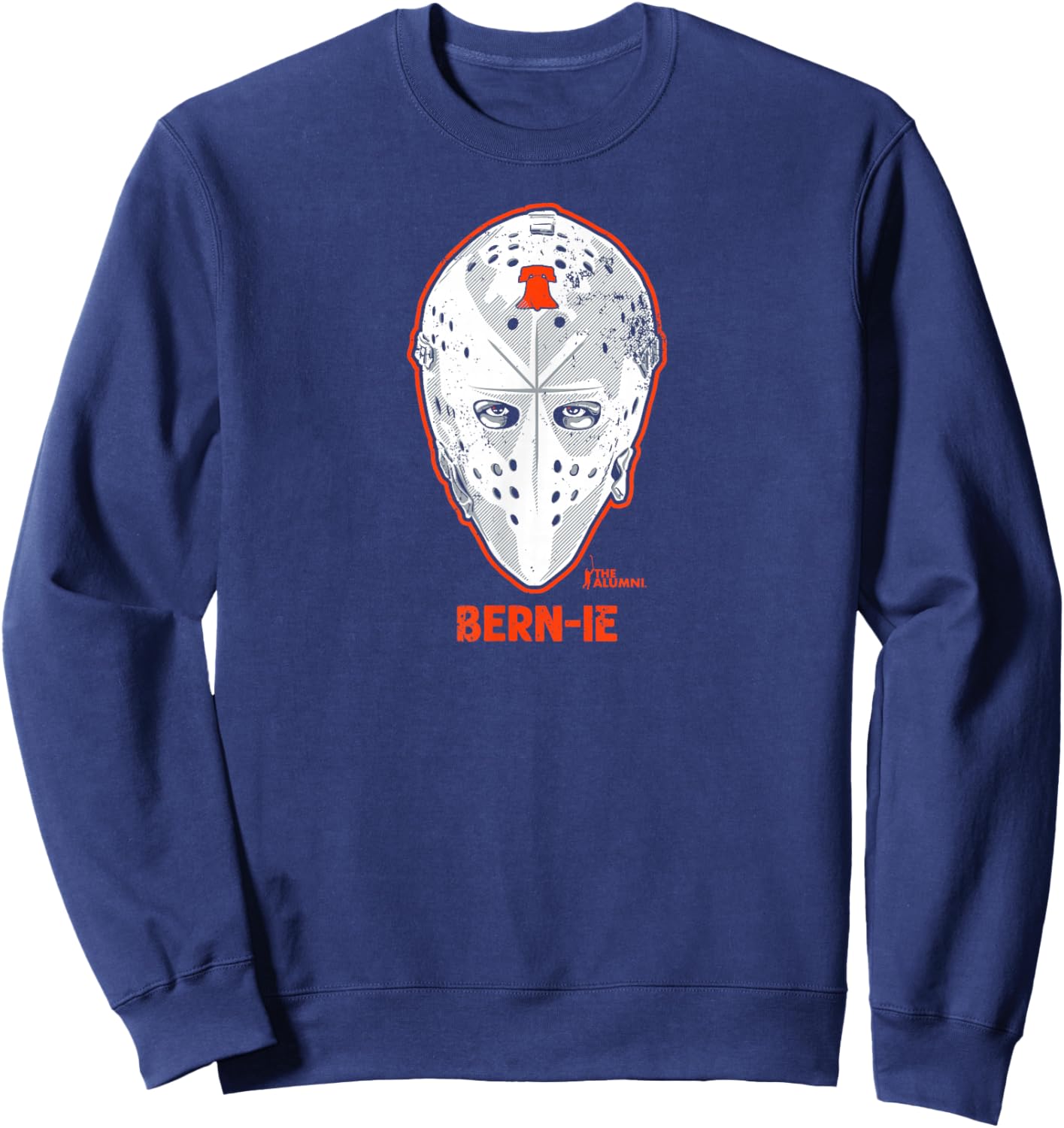Bernie Parent - Mask - Philadelphia Hockey Sweatshirt - Sweatshirt | Navy