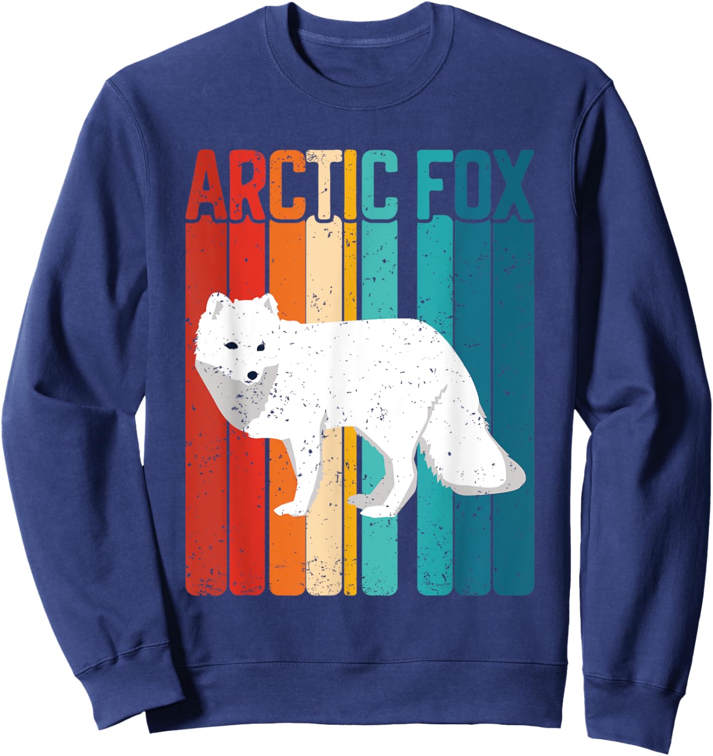 Arctic Fox Artic Animals Cute Artic Fox Lover Pajamas Sweatshirt - Sweatshirt | Navy