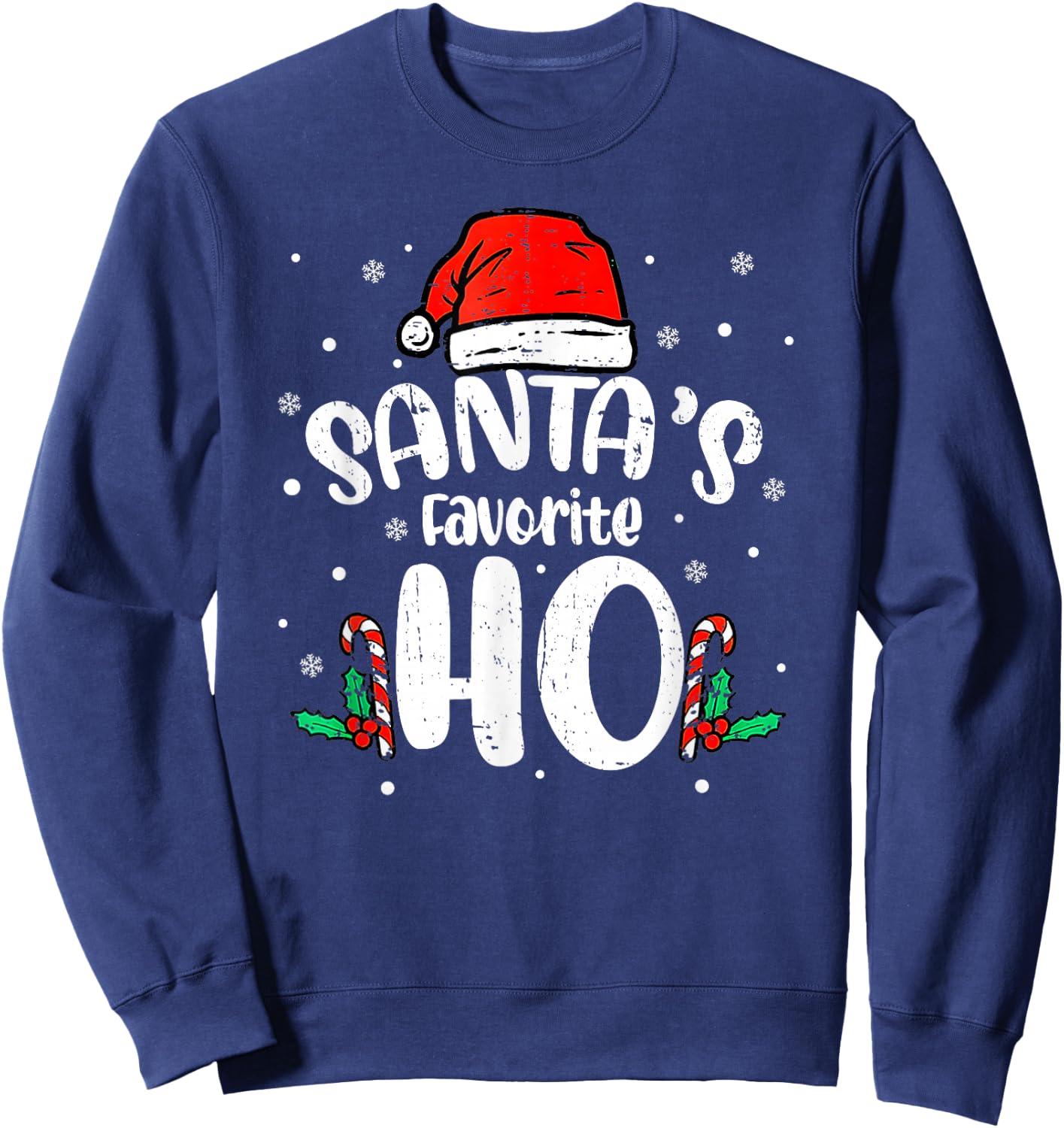 Funny Xmas Naughty Dirty Adult Humor PJ Christmas Men Women Sweatshirt - Sweatshirt | Navy