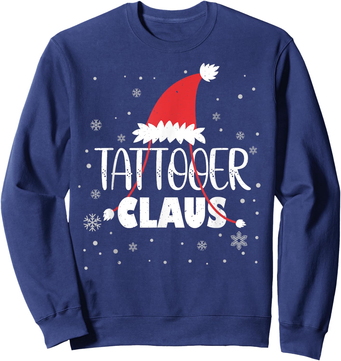 Tattooer Claus Santa Christmas Tattoo Artist Sweatshirt - Sweatshirt | Navy