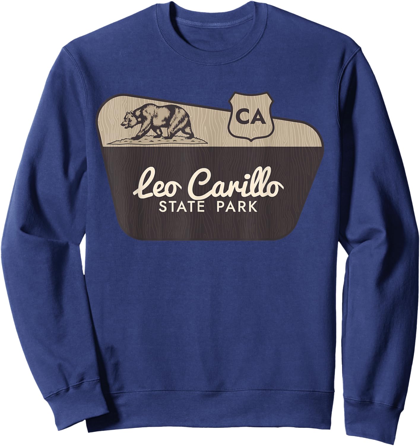 Leo Carillo State Park California Welcome Sign Vacation Sweatshirt - Sweatshirt | Navy