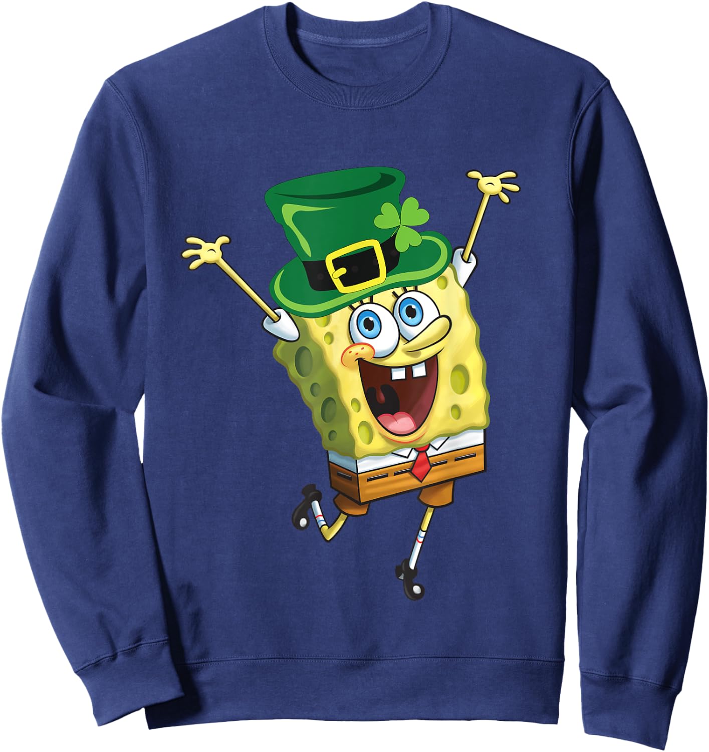 Mademark x SpongeBob SquarePants - SpongeBob SquarePants St Patricks Day Sweatshirt - Sweatshirt | Navy