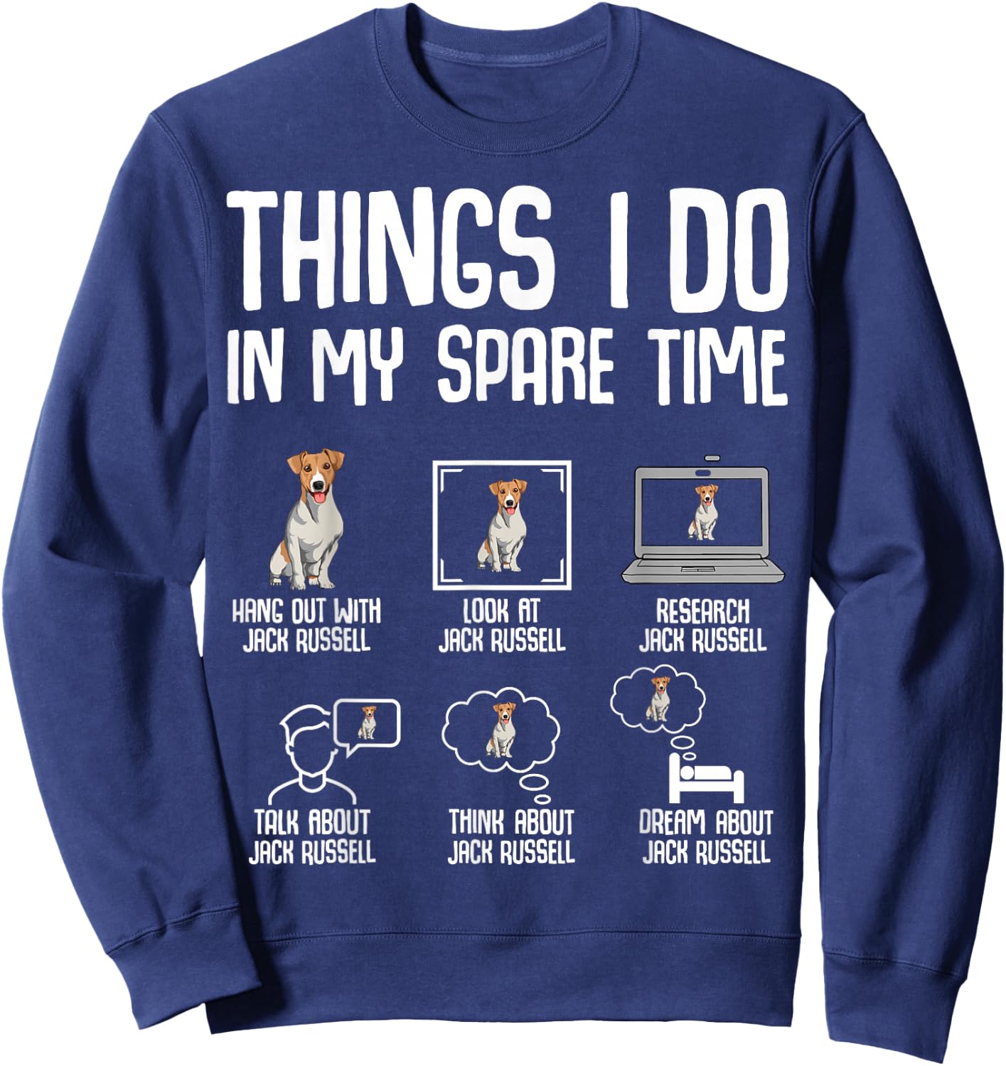 Jack Russell Terrier Dog Sweatshirt - Sweatshirt | Navy