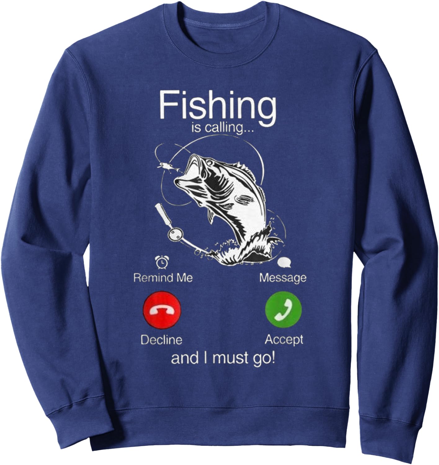 Fishing is calling Sweatshirt - Sweatshirt | Navy