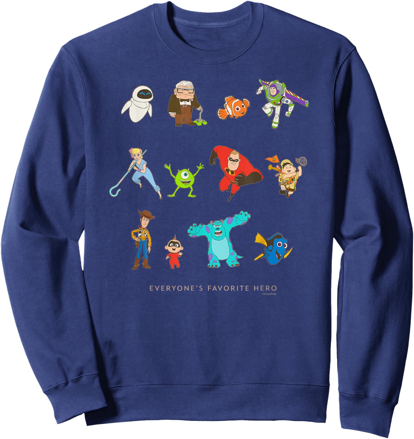 Disney and Pixar Character Everyone's Favorite Hero Sweatshirt - Sweatshirt | Navy