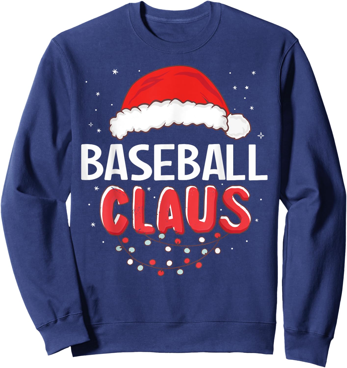 Baseball Santa Claus Christmas Matching Costume Sweatshirt - Sweatshirt | Navy