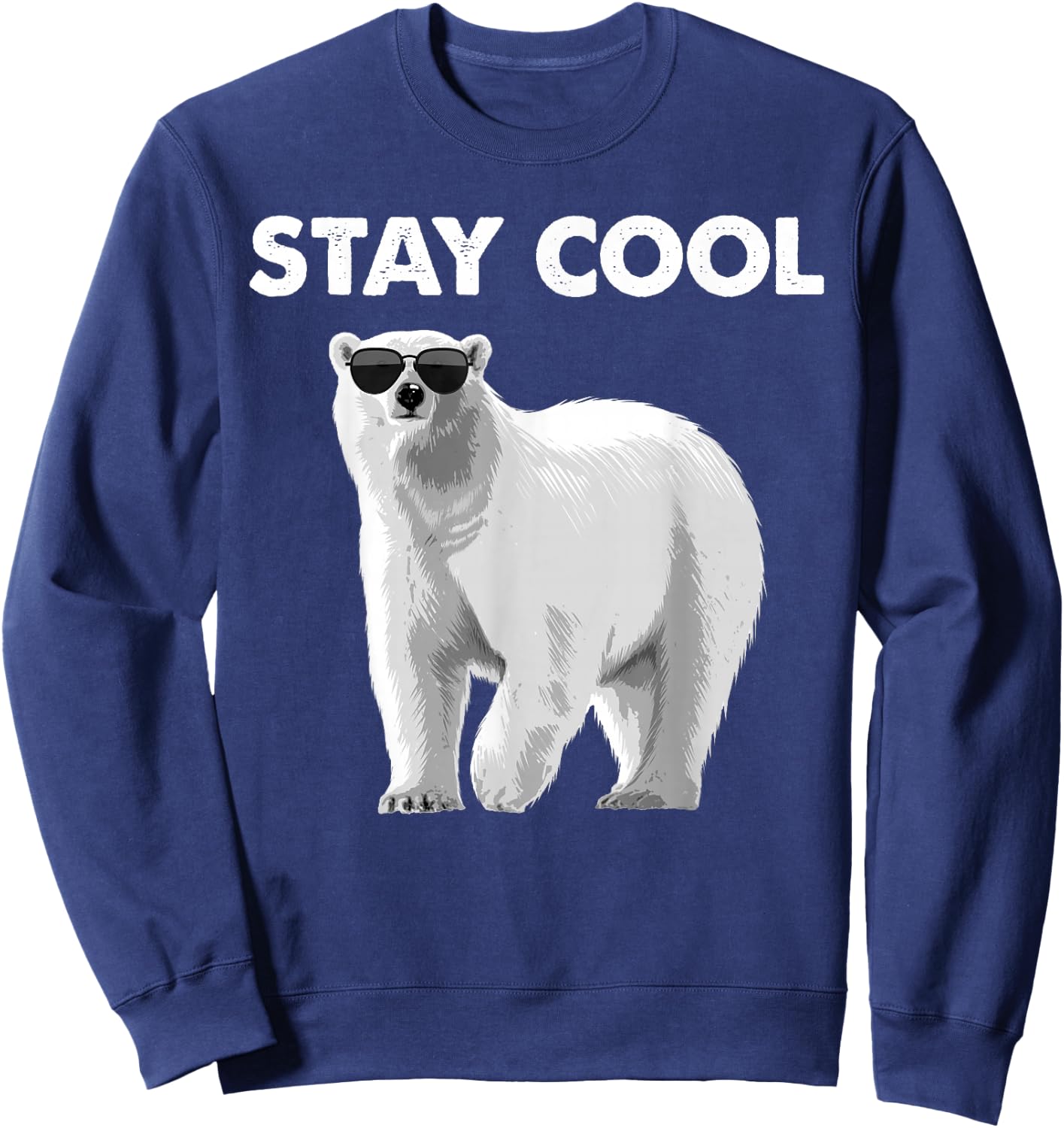 Cool Polar Bear Design Women Kids Polar Bear Lover Sweatshirt - Sweatshirt | Navy
