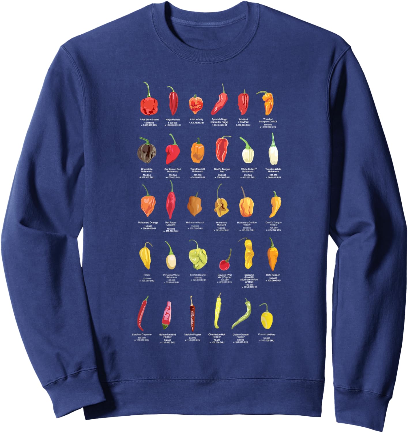 Chili Design for a Chili lover Sweatshirt - Sweatshirt | Navy