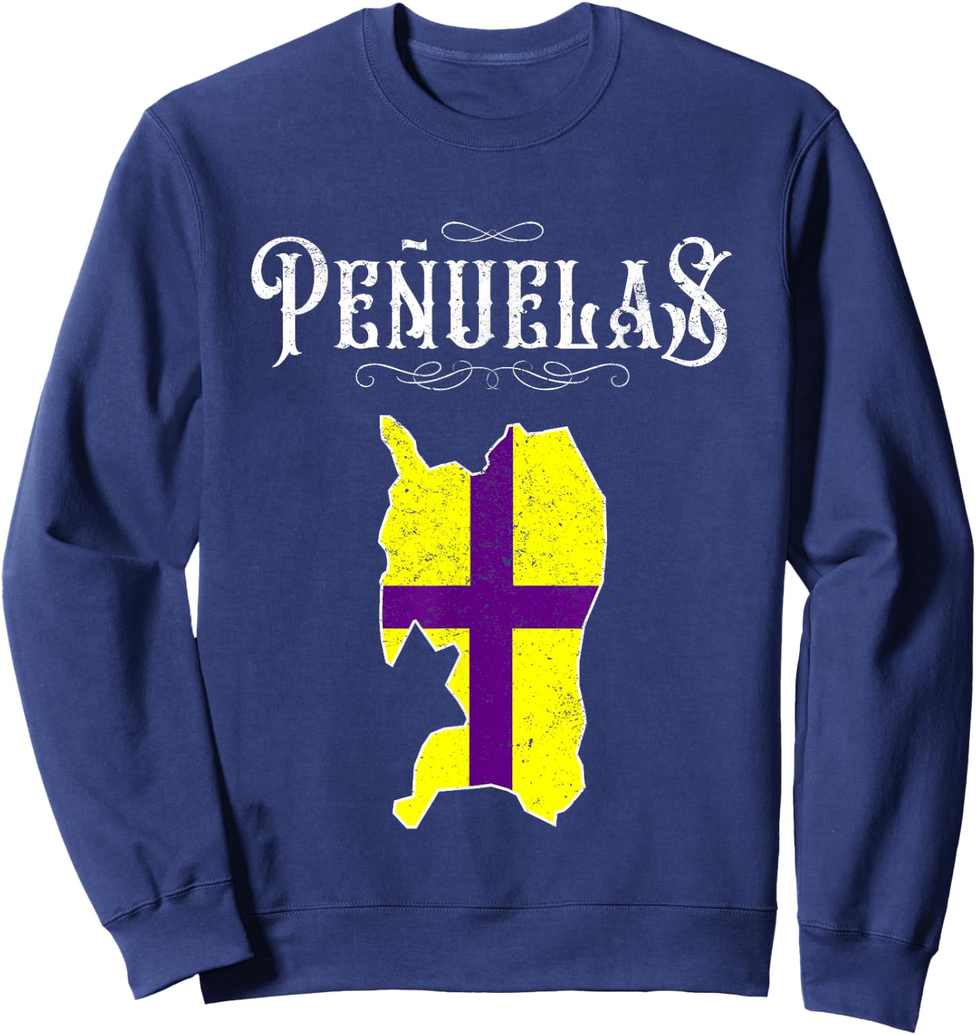 Hecho En Penuelas Camisas de Puerto Rico Sweatshirt - Sweatshirt | Navy