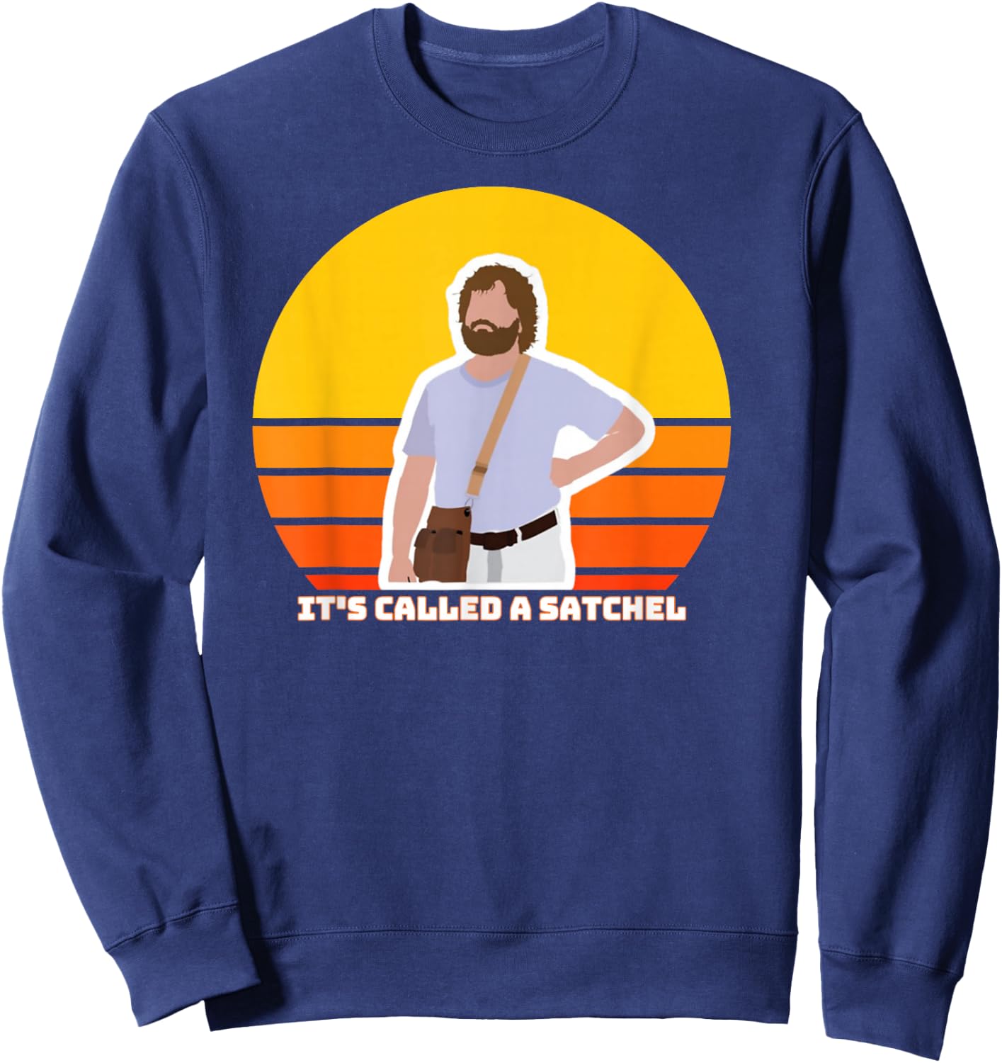Hangover Movie, Classic Cinema, Funny Man's Satchel Shirt Sweatshirt - Sweatshirt | Navy