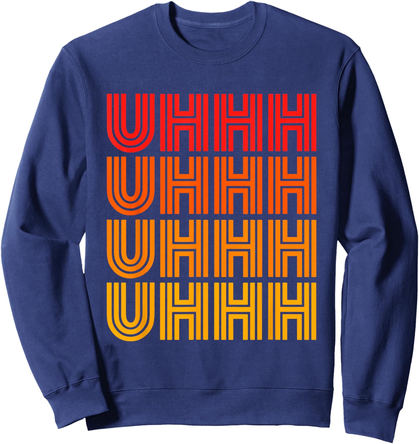 Uhhh Funny Uh Uhh Ponder Um Hmm Think Awkward Silly Word Wow Sweatshirt - Sweatshirt | Navy