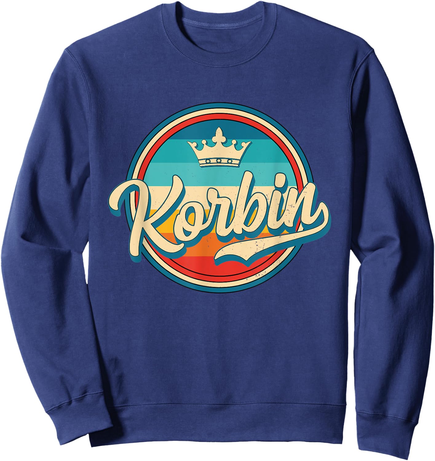 Korbin retro personal name funny vintage first name Korbin Sweatshirt - Sweatshirt | Navy